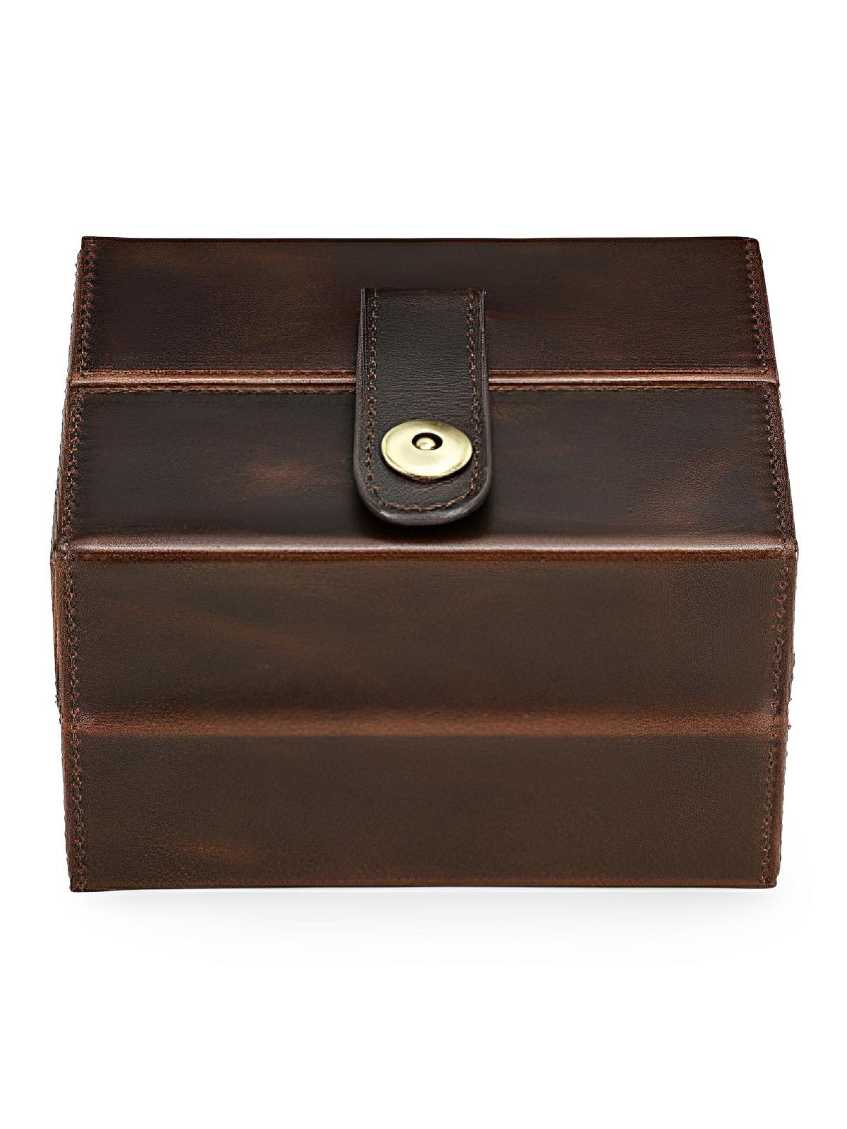 Coffret à montres, en cuir, double capacité, modèle Dargnan - Coffret - Café