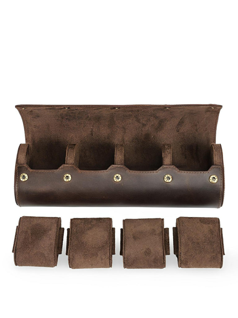 Coffret à montres, en cuir, format allongé, modèle Sigurd - Coffret - Café