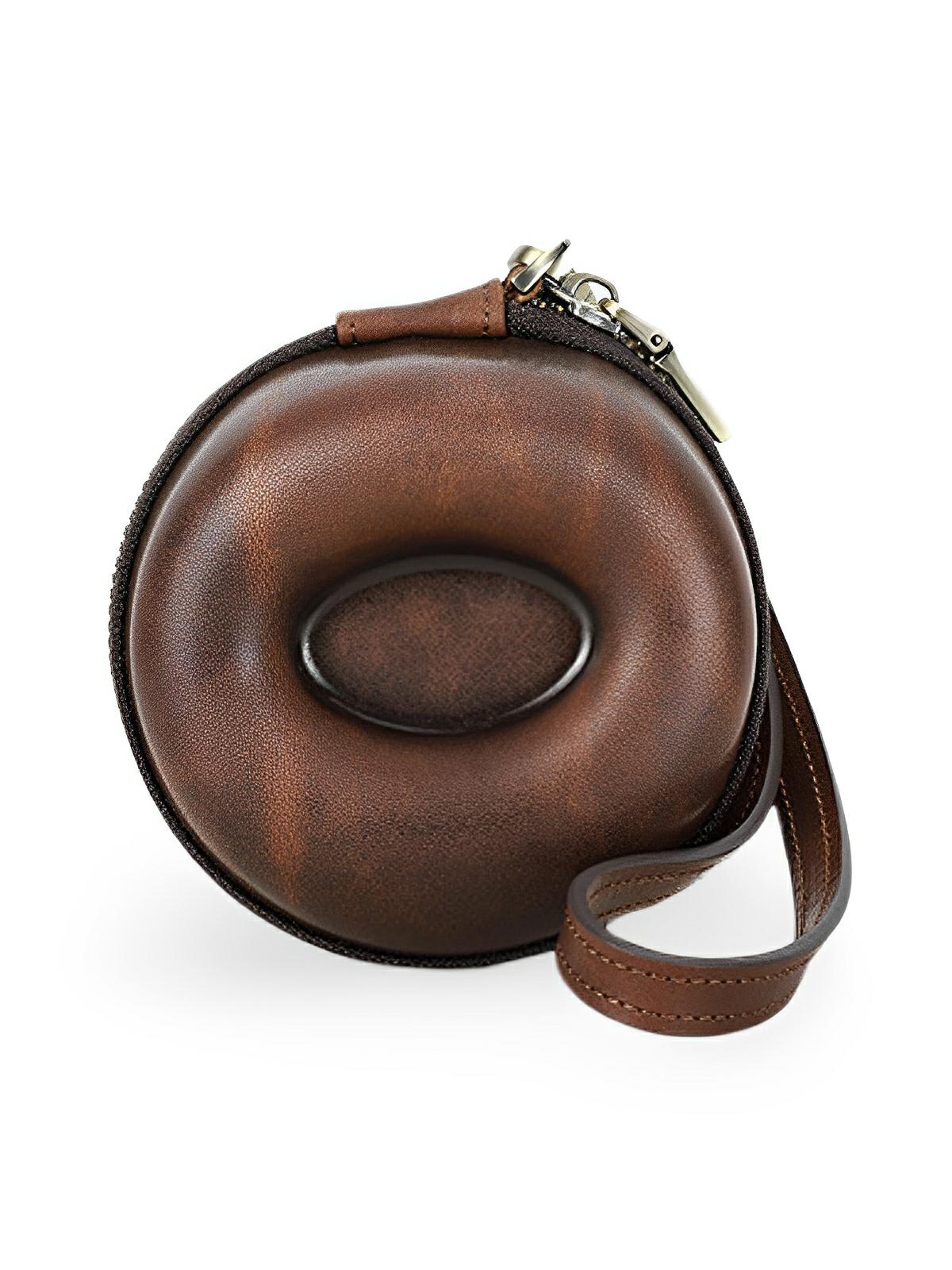 Coffret à montres, en cuir, forme arrondie, modèle Armandin - Coffret - Café