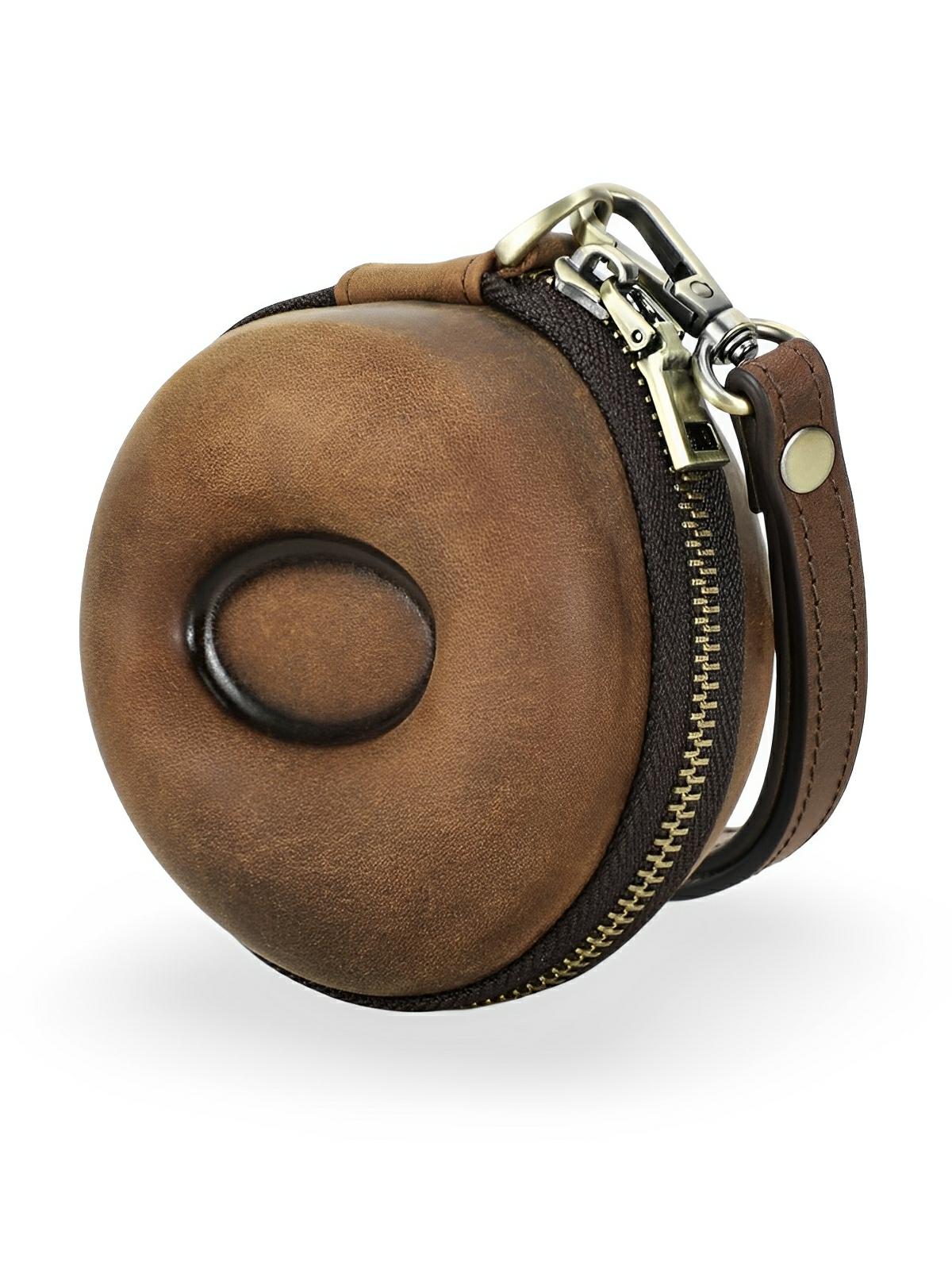 Coffret à montres, en cuir, forme arrondie, modèle Armandin - Coffret - Marron