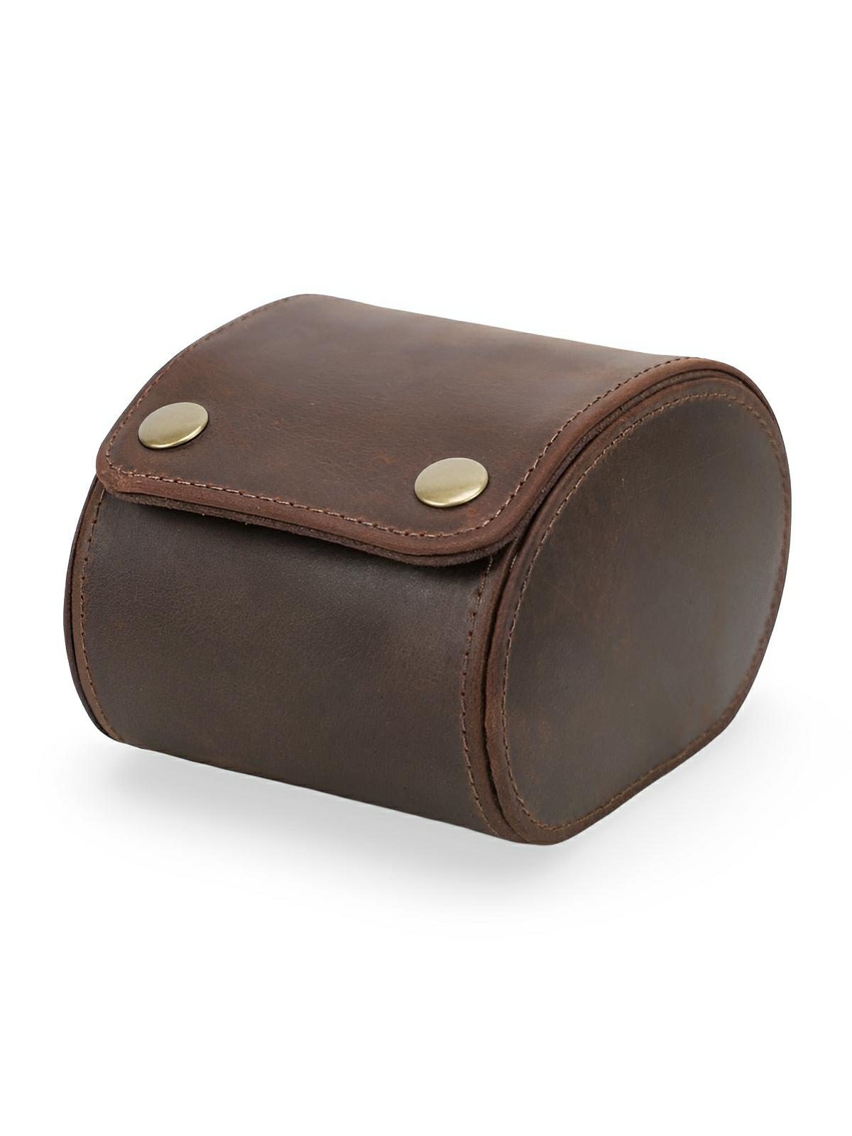 Coffret à montres, en cuir, pour l'homme vintage, modèle Alcibiade - Coffret - Café