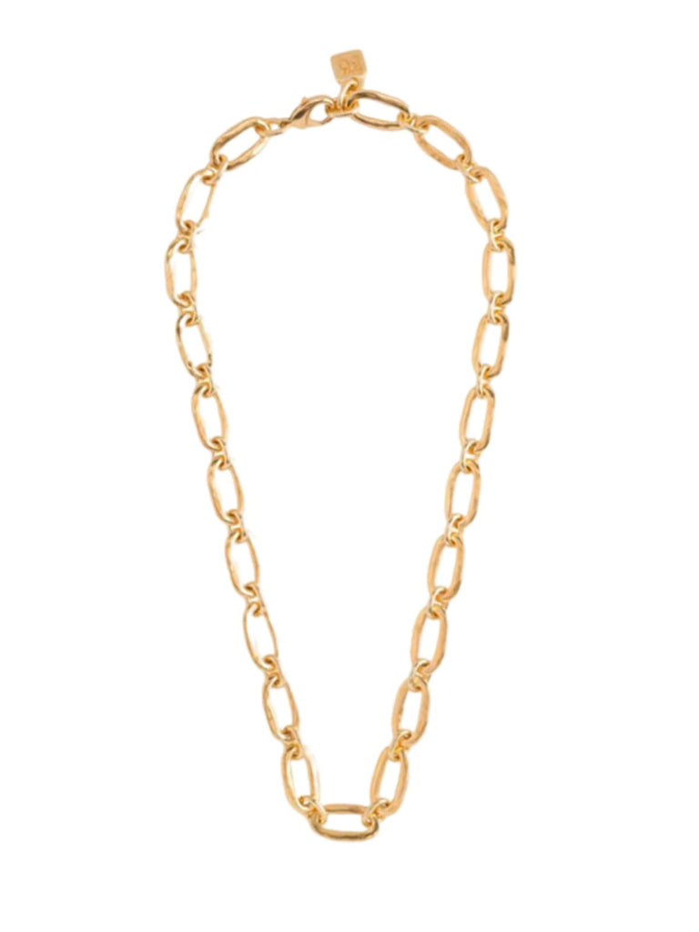 Collier chaîne argentée, maille graphique, UNOde50, design géométrique, bijou espagnol, modèle Nanie - Collier - Or 45 - 50 cm