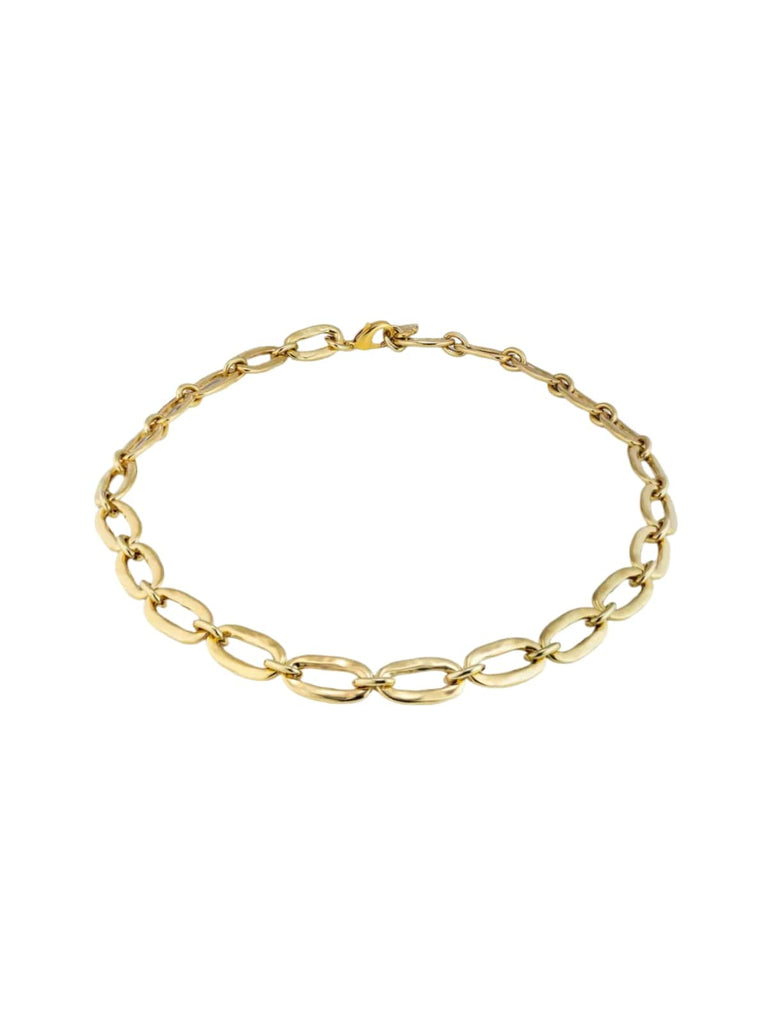 Collier chaîne argentée, maille graphique, UNOde50, design géométrique, bijou espagnol, modèle Nanie - Collier - Or 45 - 50 cm
