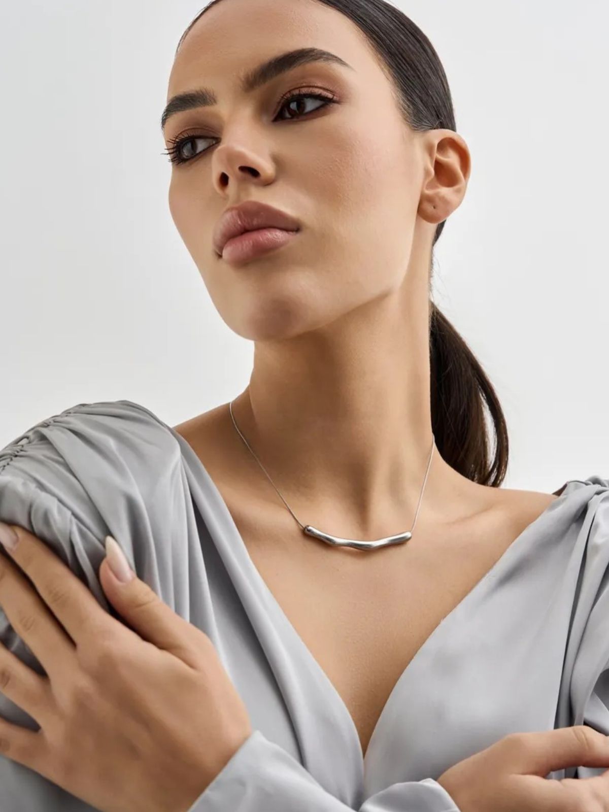 Collier chaîne fine, design irrégulier, acier doré, style froid, bijou tendance femme, Naomie - Collier - Or 21 - 50 cm