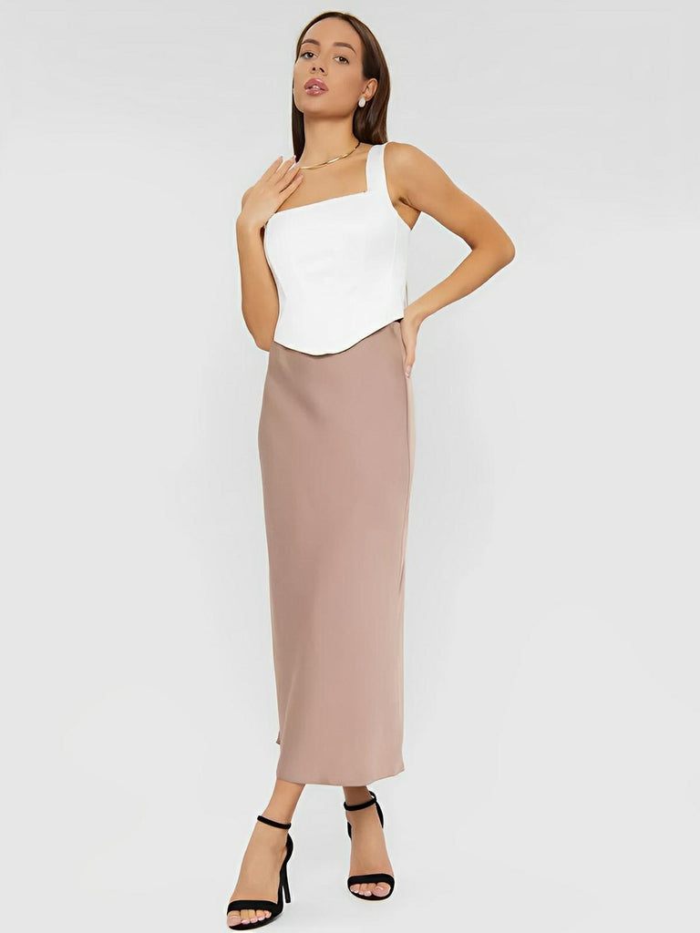 Collier court rigide doré femme, choker large, acier titane, style moderne, bijou hypoallergénique, modèle Ondine - Collier - Or