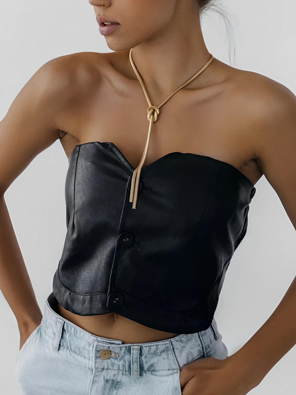 Collier doré serpent noué, chaîne longue fluide, style ins, titane plaqué or 18K, modèle Octavia - Collier - Or