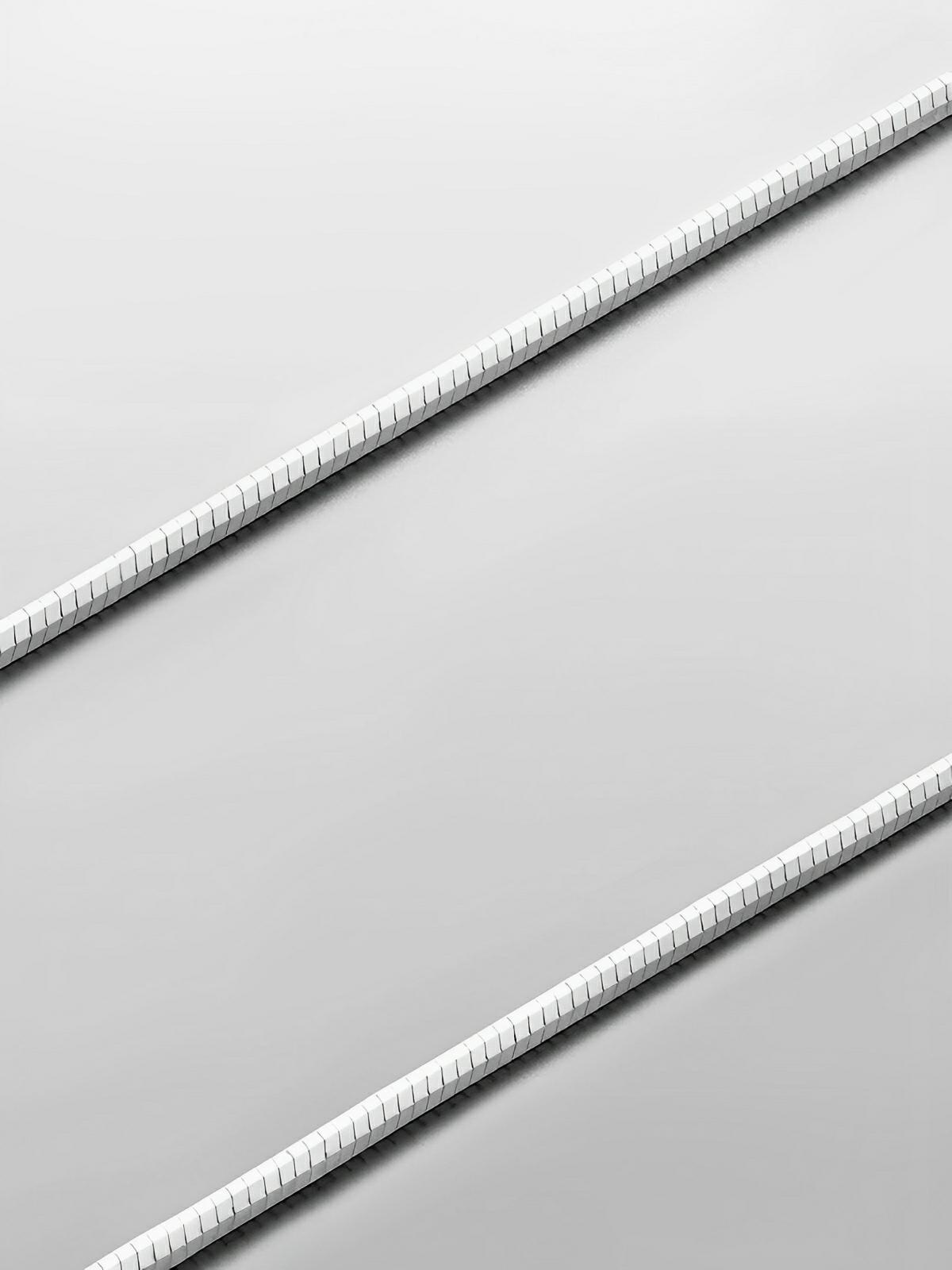 Collier homme acier inoxydable, chaîne octogonale argentée, style urbain, waterproof, modèle Gino - Collier - Argent 55 cm