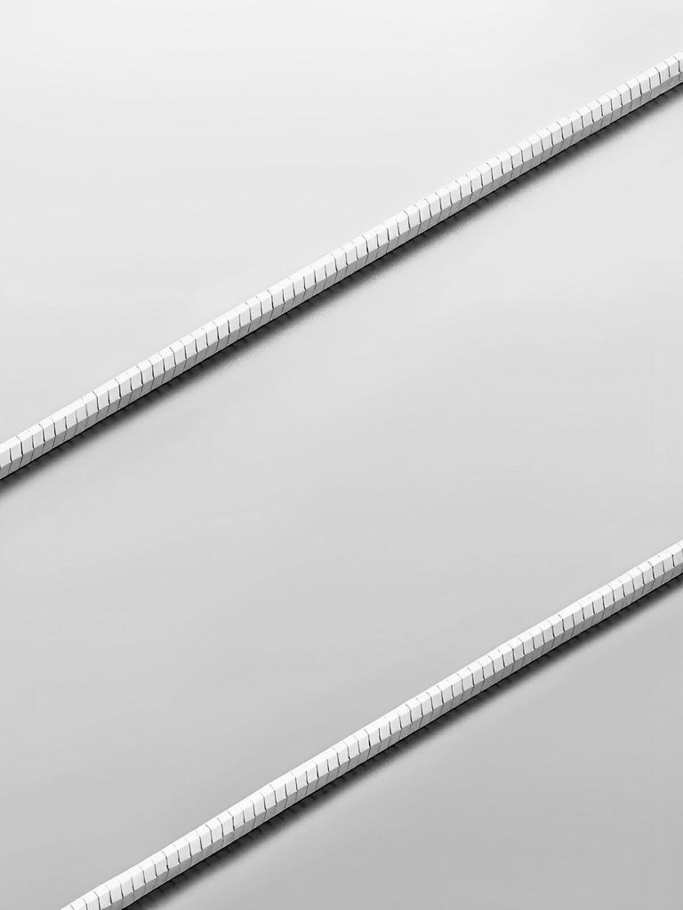 Collier homme acier inoxydable, chaîne octogonale argentée, style urbain, waterproof, modèle Gino - Collier - Argent 55 cm