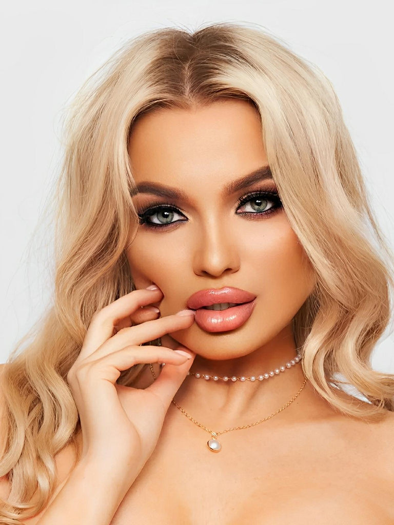 Collier ras du cou double rang, chaîne serpent, perles blanches, acier titane, style rétro, pendentif perle, modèle Ortensia - Collier - Or 40 - 45 cm