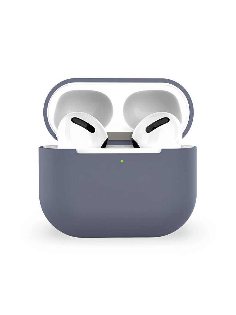 Coque de protection AirPods 3, protection antichoc, couleur unie, LED visible, modèle Nova - Écouteurs sans fil - Bleu