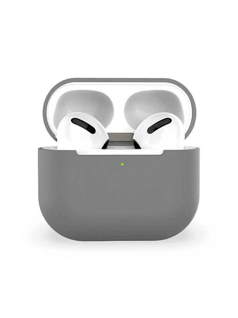 Coque de protection AirPods 3, protection antichoc, couleur unie, LED visible, modèle Nova - Écouteurs sans fil - Gris foncé