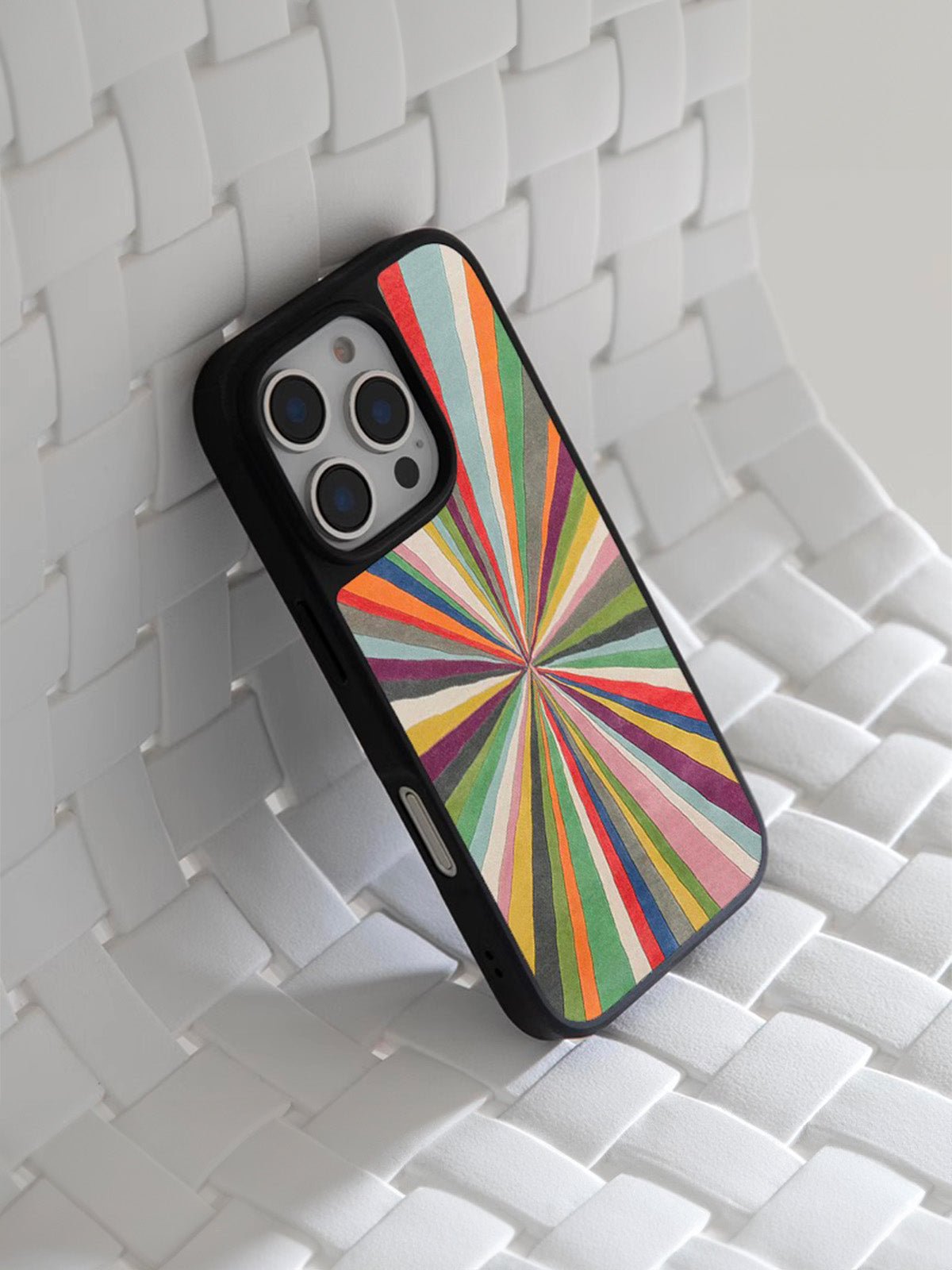 Coque iPhone colorée, protection renforcée, motif arc - en - ciel, compatible MagSafe, design créatif, finition mate, anti - choc, modèle Valentine - Coque iPhone - Multicolore iPhone 12