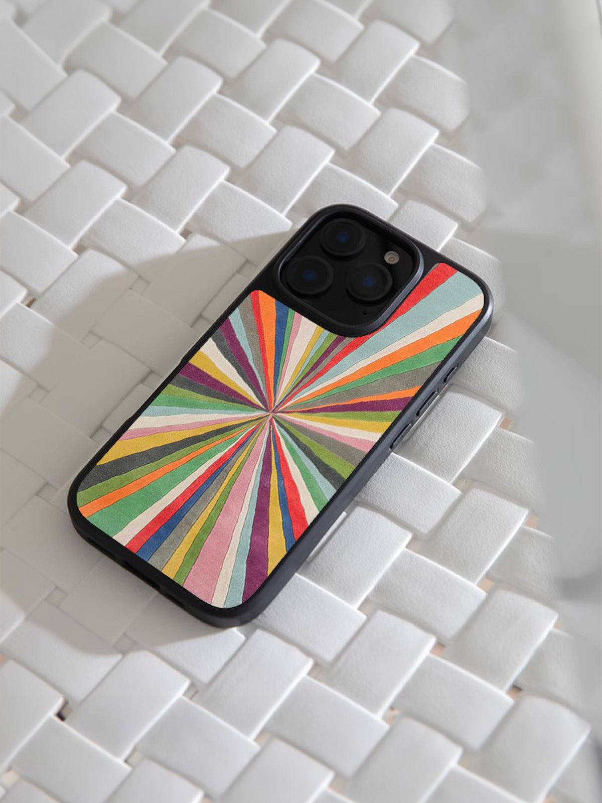 Coque iPhone colorée, protection renforcée, motif arc - en - ciel, compatible MagSafe, design créatif, finition mate, anti - choc, modèle Valentine - Coque iPhone - Multicolore iPhone 12