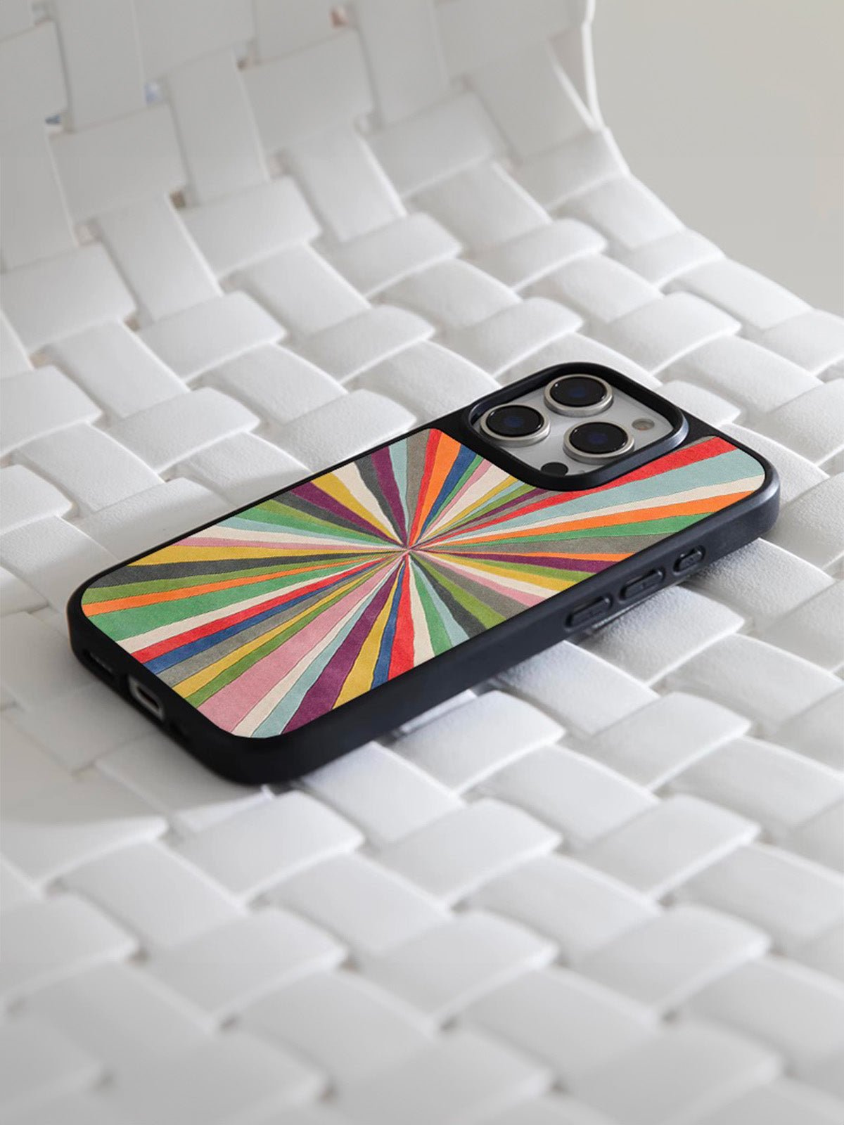 Coque iPhone colorée, protection renforcée, motif arc - en - ciel, compatible MagSafe, design créatif, finition mate, anti - choc, modèle Valentine - Coque iPhone - Multicolore iPhone 12