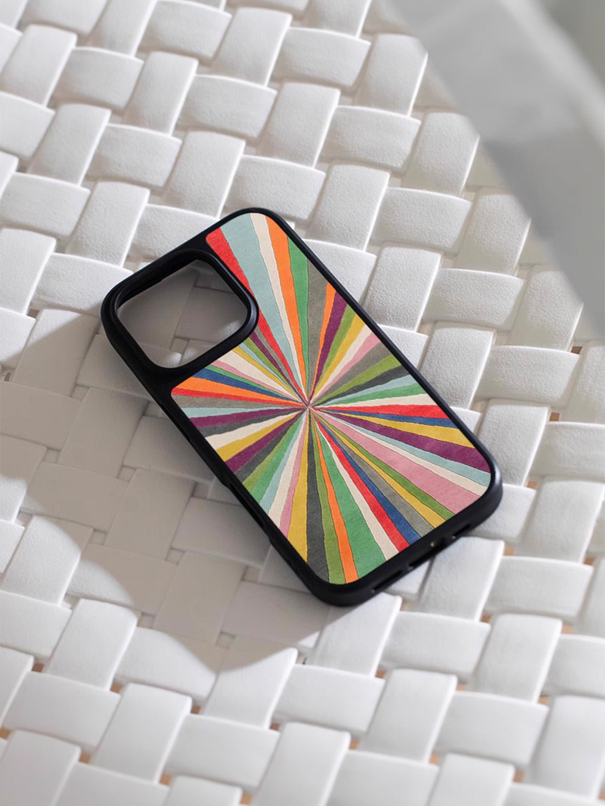 Coque iPhone colorée, protection renforcée, motif arc - en - ciel, compatible MagSafe, design créatif, finition mate, anti - choc, modèle Valentine - Coque iPhone - Multicolore iPhone 12