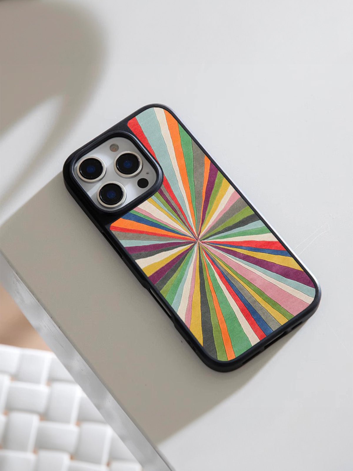 Coque iPhone colorée, protection renforcée, motif arc - en - ciel, compatible MagSafe, design créatif, finition mate, anti - choc, modèle Valentine - Coque iPhone - Multicolore iPhone 12
