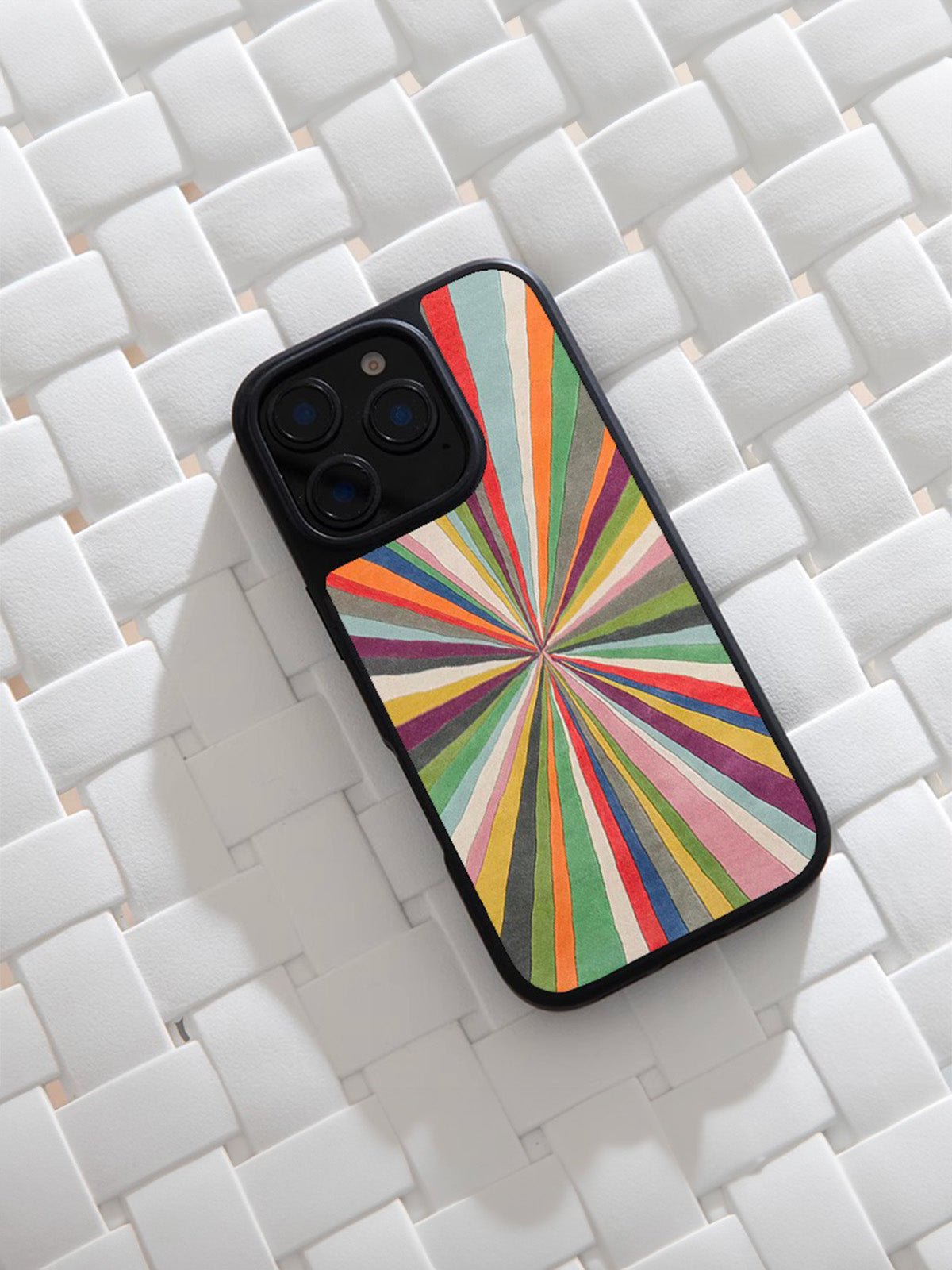 Coque iPhone colorée, protection renforcée, motif arc - en - ciel, compatible MagSafe, design créatif, finition mate, anti - choc, modèle Valentine - Coque iPhone - Multicolore iPhone 12