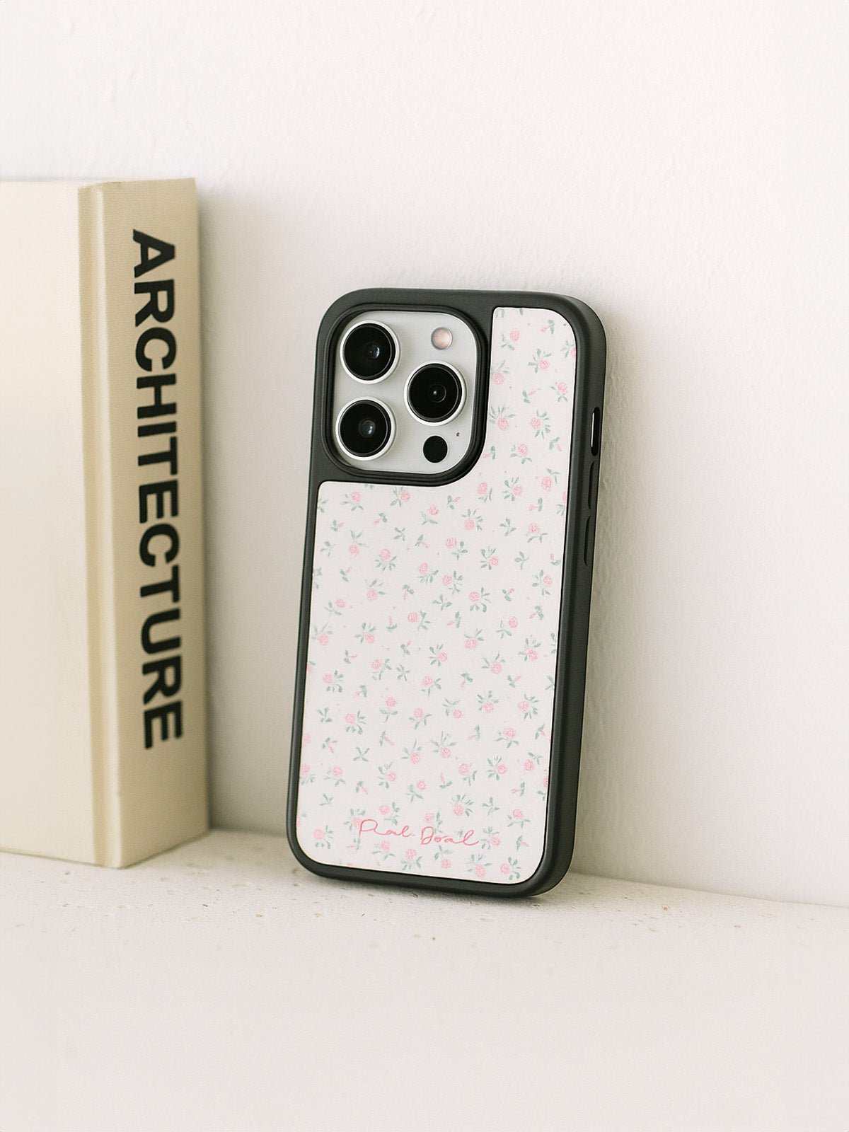 Coque iPhone motif fleurs roses, protection renforcée, design mat, anti - choc, compatible sans fil, style romantique, modèle Ionela - Coque iPhone - Blanc iPhone 12