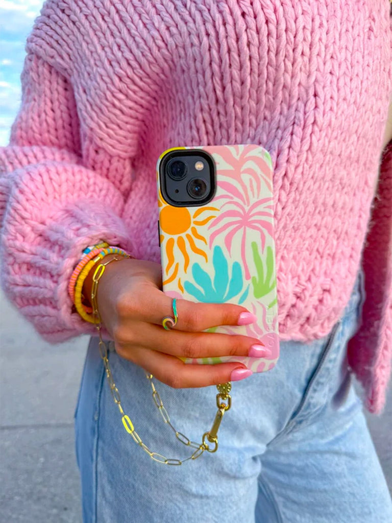 Coque iPhone tropicale, protection colorée, fleurs abstraites, design artistique, collection été, compatible MagSafe, modèle Tropica - Coque iPhone - Multicolore iPhone 11