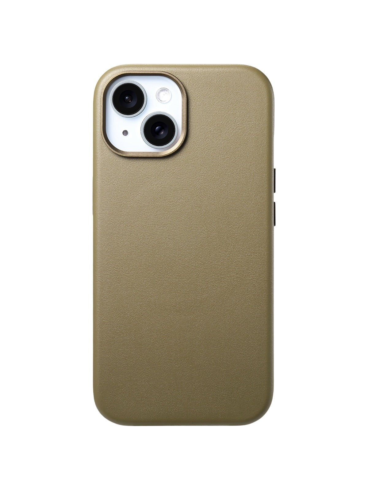 Coque magnétique simili pour iPhone, protection intégrale, magsafe, texture premium, anti - choc, fine, modèle Servian - Coque iPhone - Olive iPhone 13