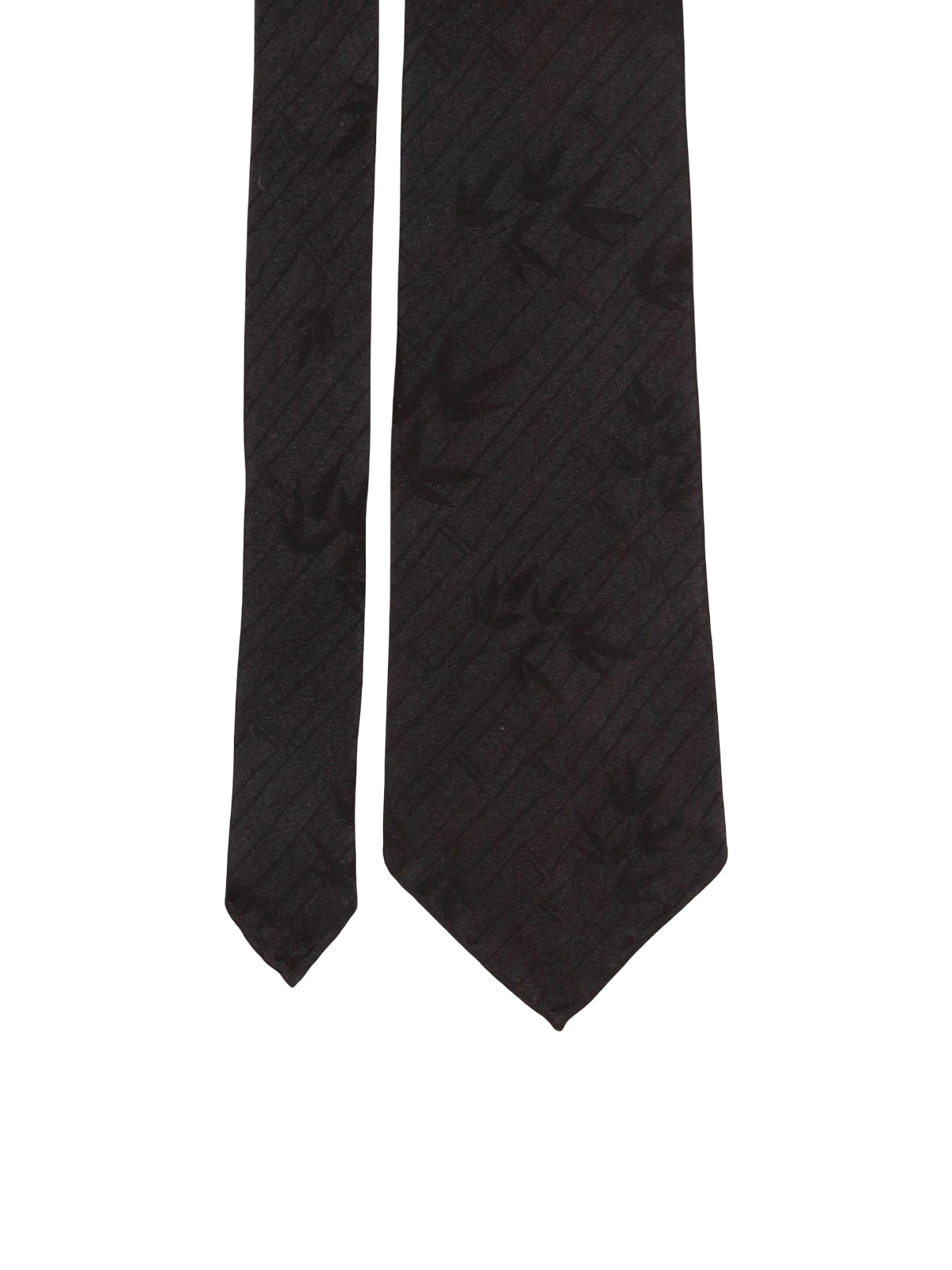Cravate homme soie, cravate noire motif bambou, cravate fine 8.5cm, accessoire costume mariage, cravate au style luxueux, modèle Corentin - Bonnets - Noir