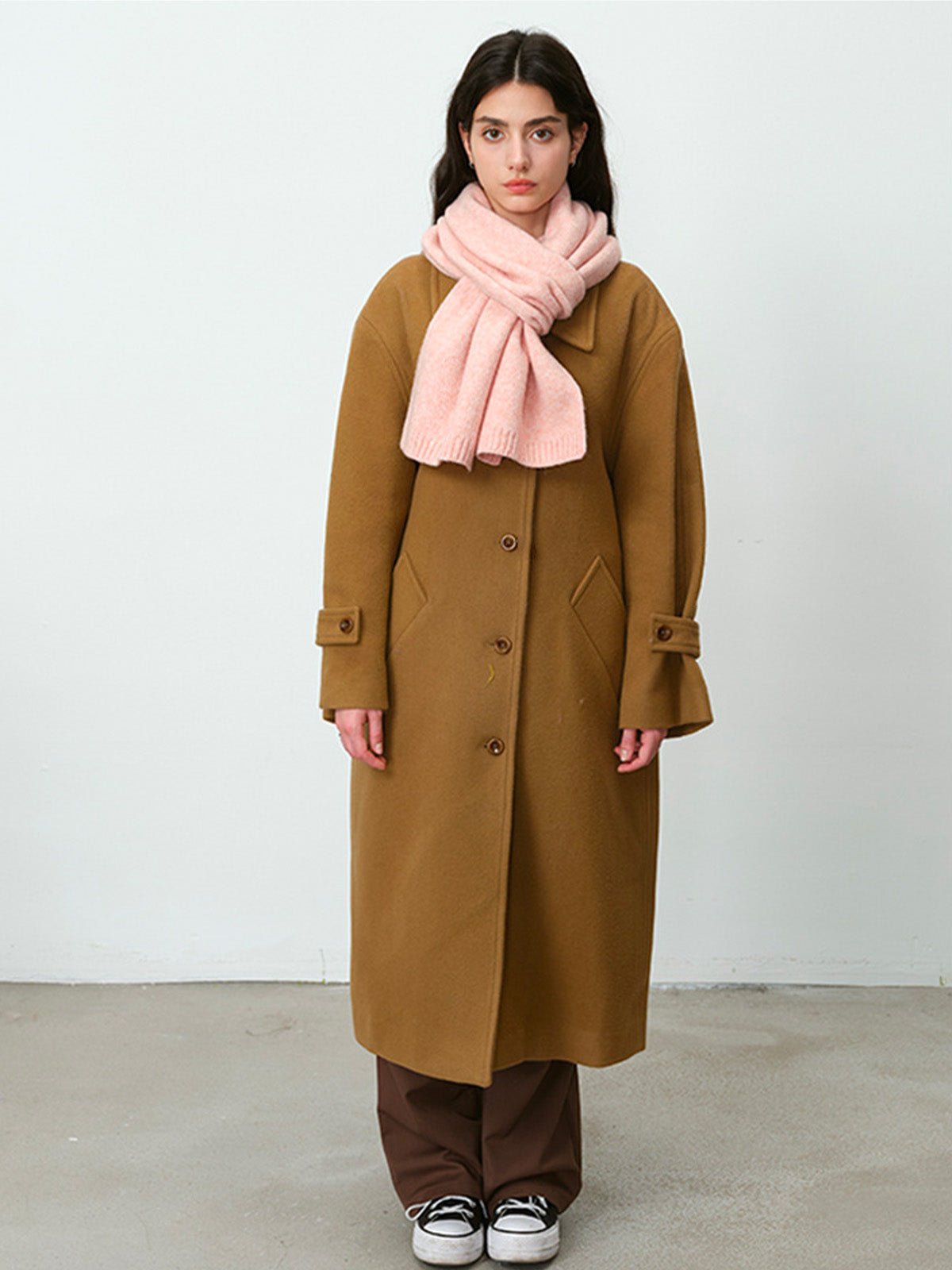 Écharpe douce en laine, maille épaisse hiver, toucher duveteux, unisexe, look cosy, chaude et confortable, coloré, modèle Wiza - Écharpe - Rose