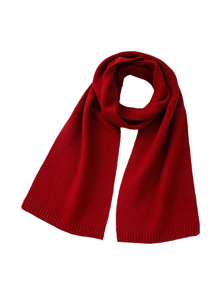 Écharpe douce en laine, maille épaisse hiver, toucher duveteux, unisexe, look cosy, chaude et confortable, coloré, modèle Wiza - Écharpe - Rouge