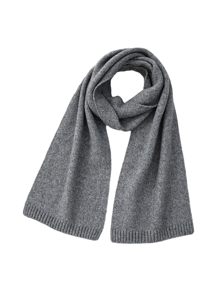 Écharpe douce en laine, maille épaisse hiver, toucher duveteux, unisexe, look cosy, chaude et confortable, coloré, modèle Wiza - Écharpe - Gris