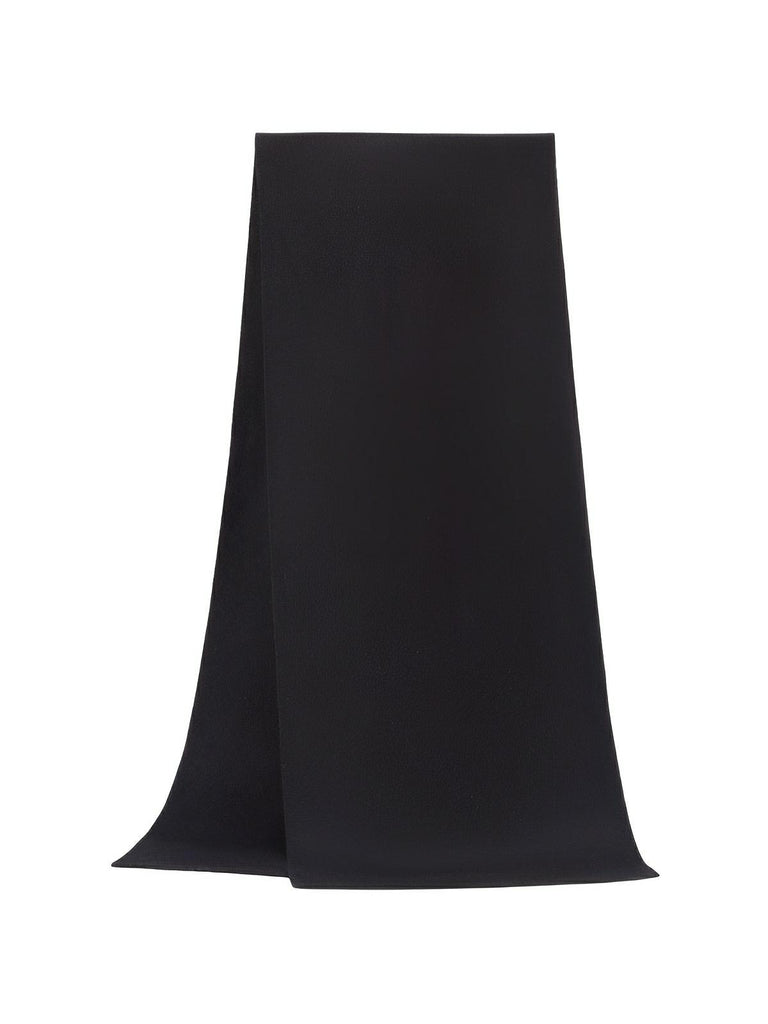 Écharpe en laine douce unie, format long, chaleur hivernale, confort naturel, style épuré, modèle Bérénice - Écharpe - Noir