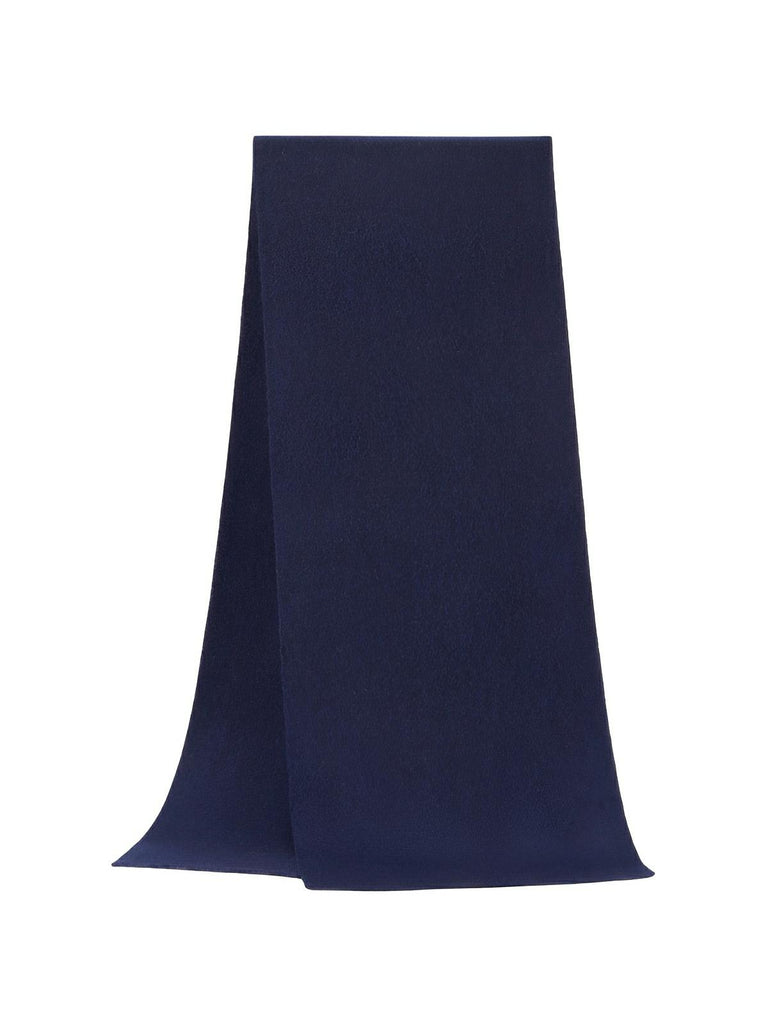 Écharpe en laine douce unie, format long, chaleur hivernale, confort naturel, style épuré, modèle Bérénice - Écharpe - Bleu marine