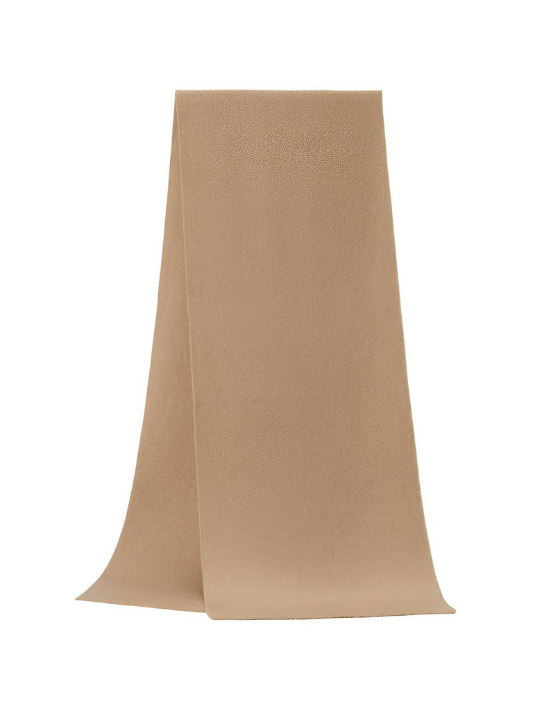 Écharpe en laine douce unie, format long, chaleur hivernale, confort naturel, style épuré, modèle Bérénice - Écharpe - Beige
