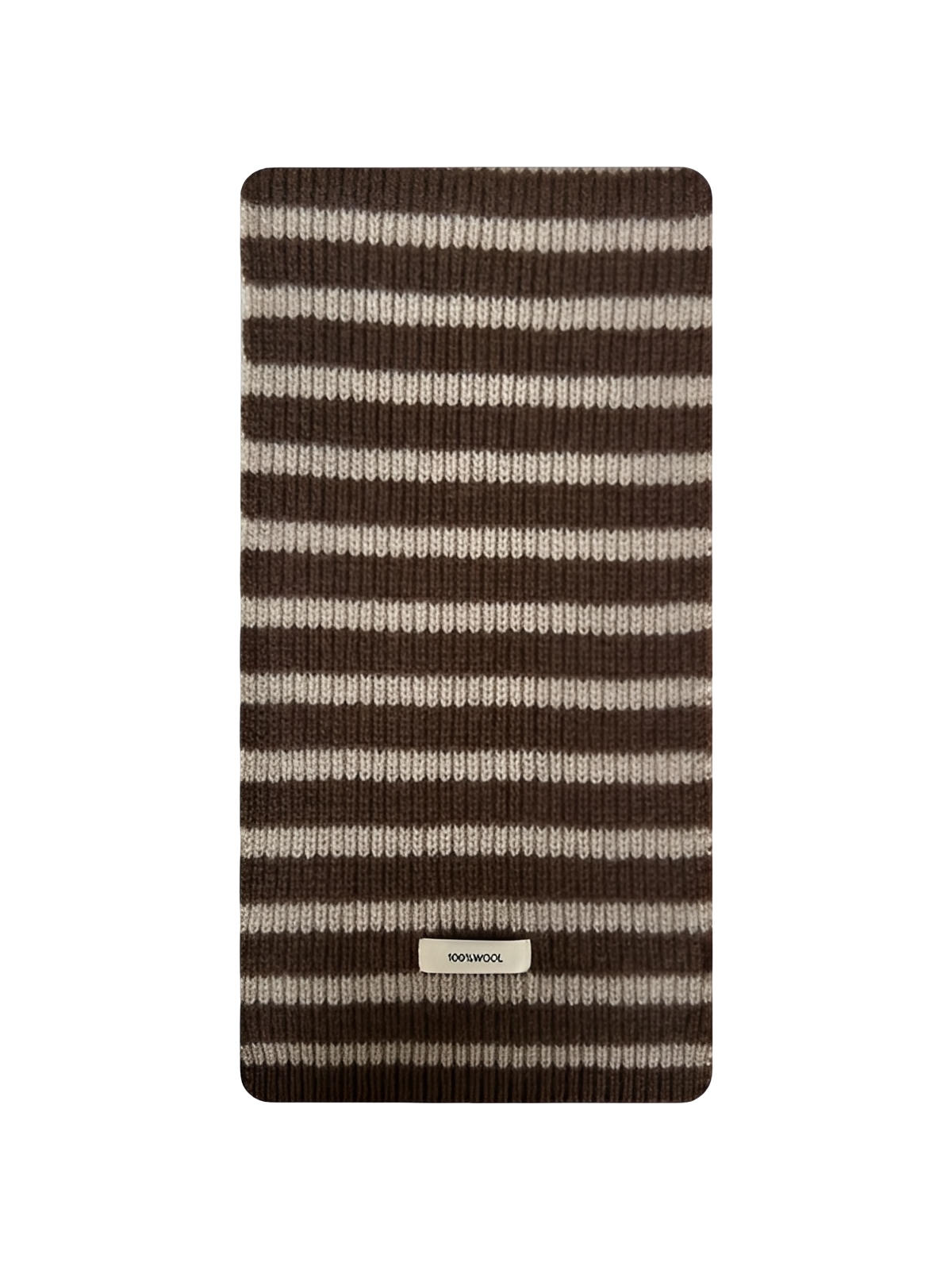 Striped wool scarf, warm and soft knit, trendy winter accessory, wide colorful stripes, daily warmth and comfort, Harria model