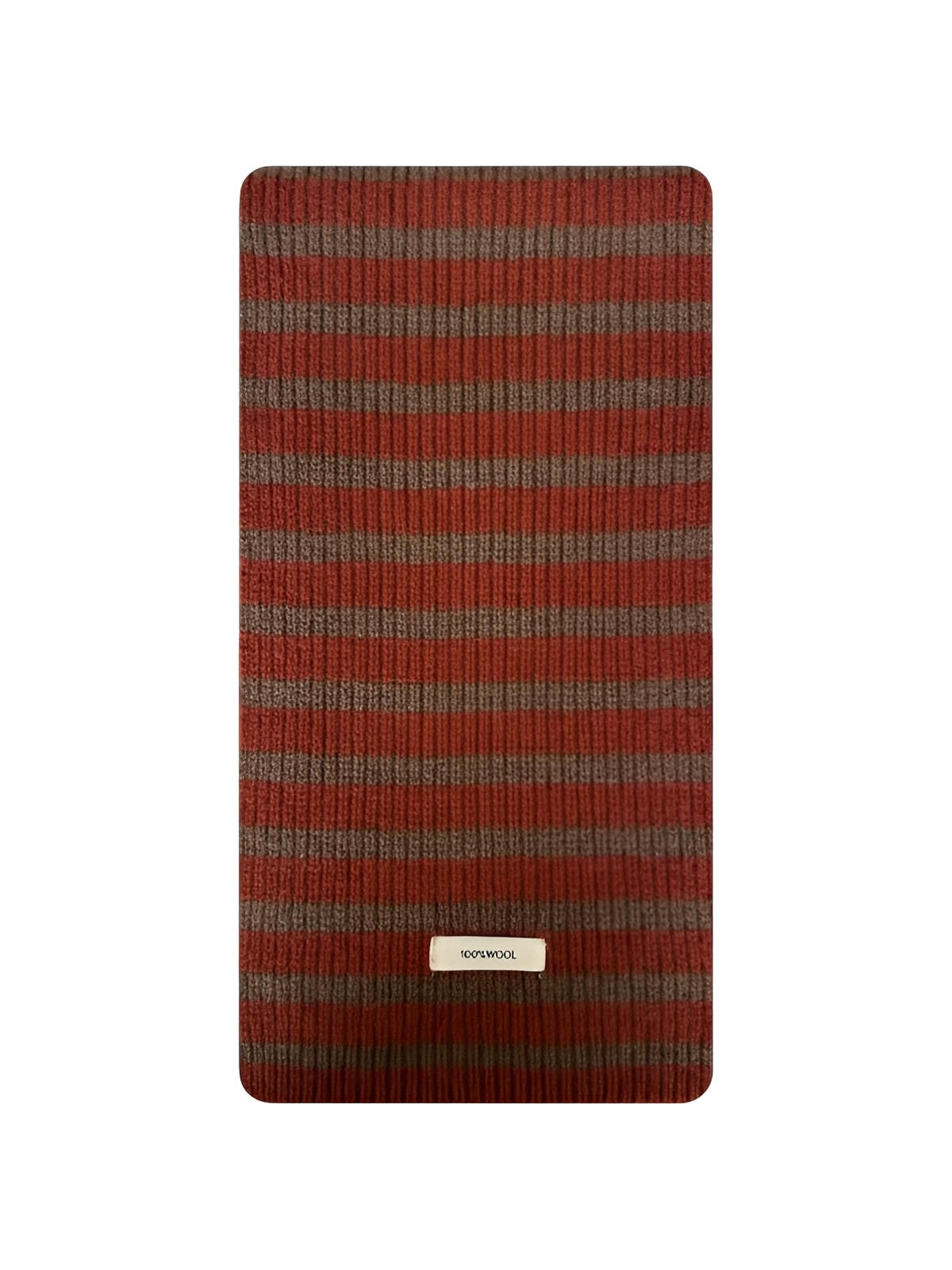 Striped wool scarf, warm and soft knit, trendy winter accessory, wide colorful stripes, daily warmth and comfort, Harria model