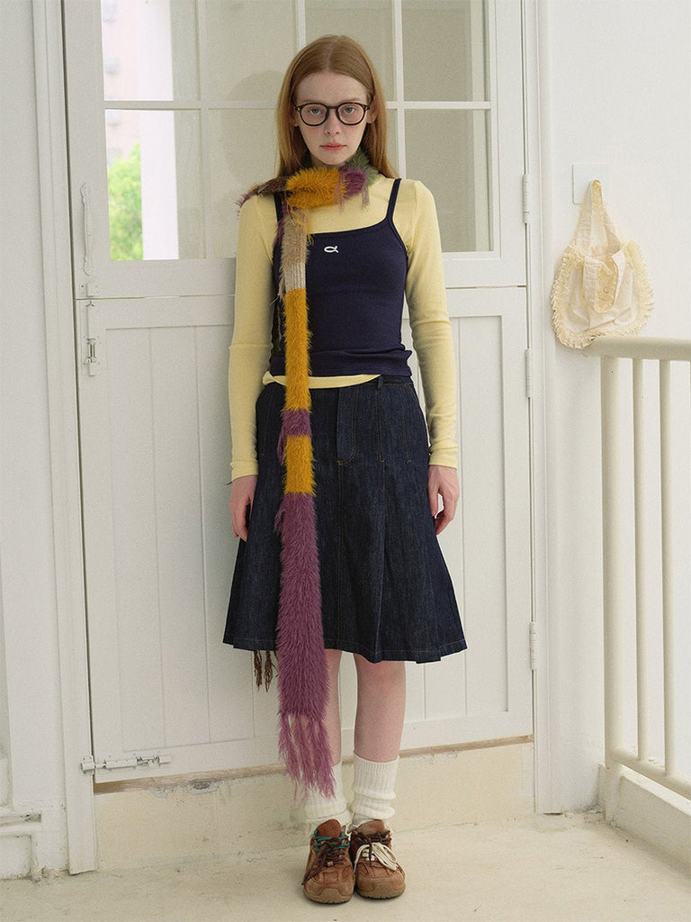 Écharpe fashion patchwork hiver, laine texturée, longue écharpe mixte, tricotée main, multicolore, douce et chaude, style graphique, look original, pièce unique, modèle Oddie - Écharpe - Style 1