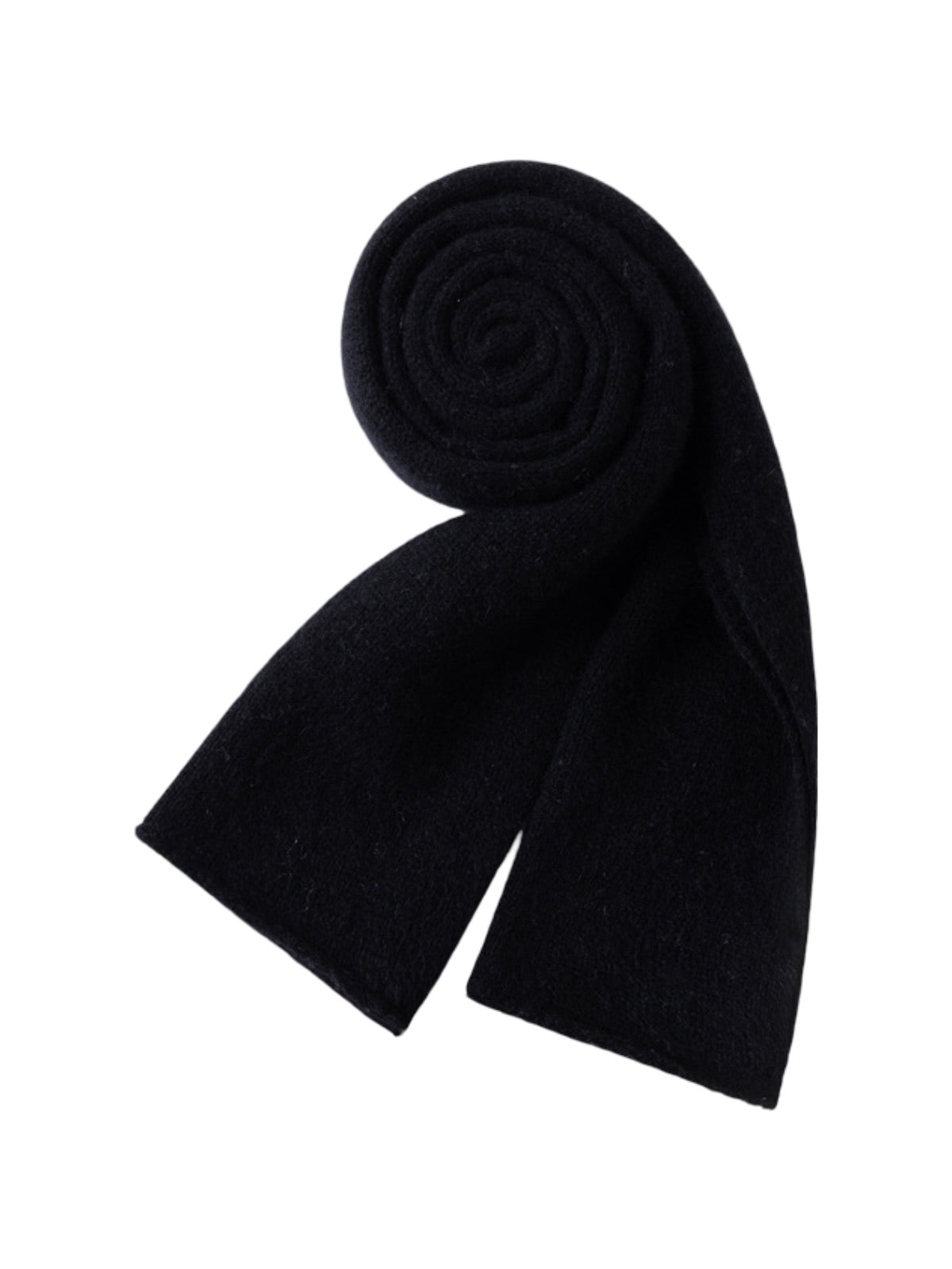 Écharpe femme hiver cachemire et laide douce chaude, longue écharpe tricotée, couleur unie, accessoire hiver, cadeau chic, modèle Gana - Écharpe - Noir