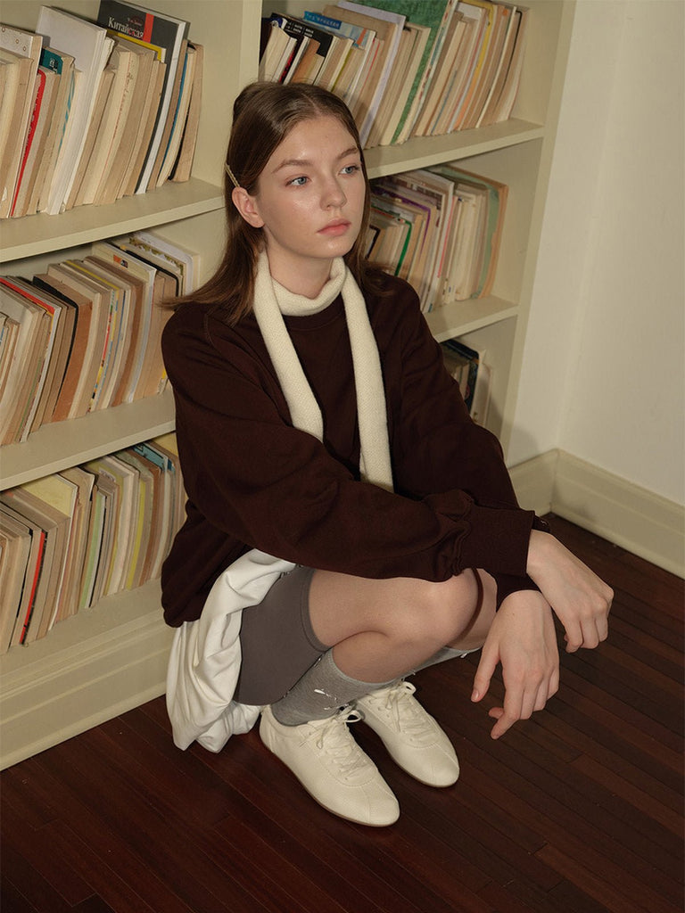 Écharpe fine en pure laine, toucher doux, format étroit, chaude et légère, style minimaliste, hiver 2024, plusieurs coloris, modèle Estelle - Écharpe - Blanc