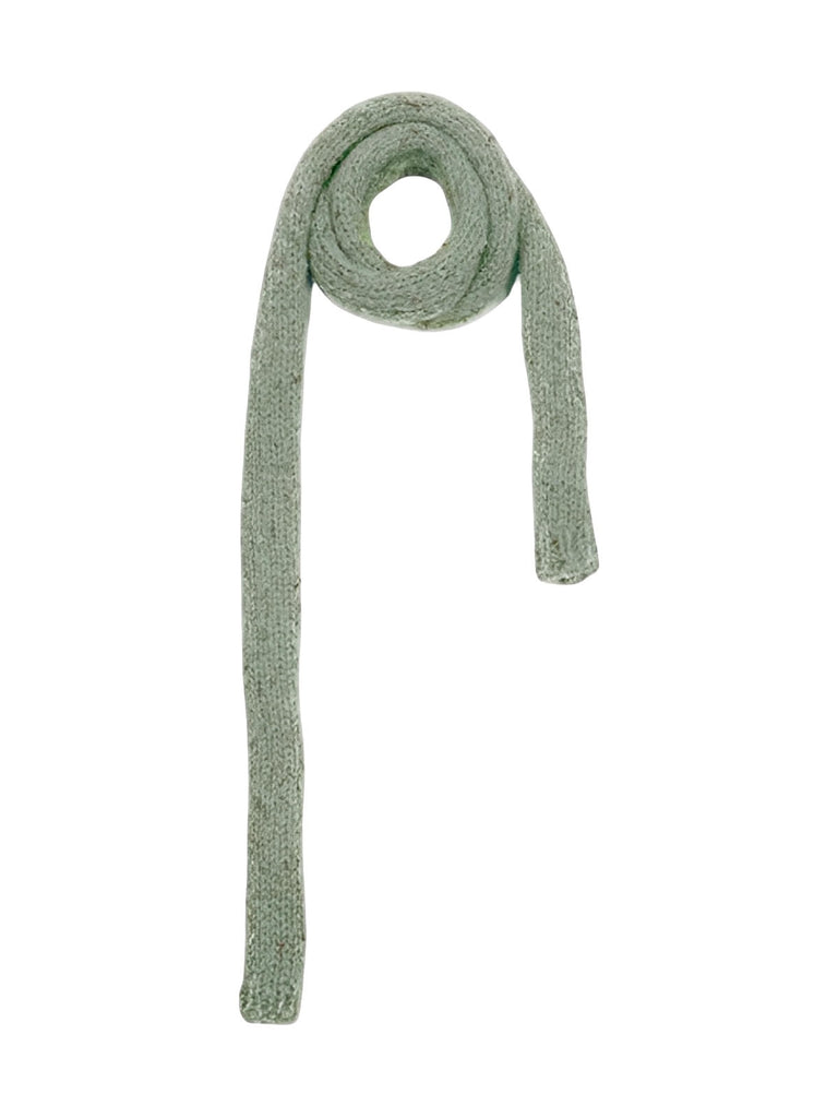 Écharpe fine femme hiver, tricotée à la main, longue et étroite, toucher doux, coloris pastel chiné, accessoire chaud et léger, modèle Icy - Écharpe - Vert