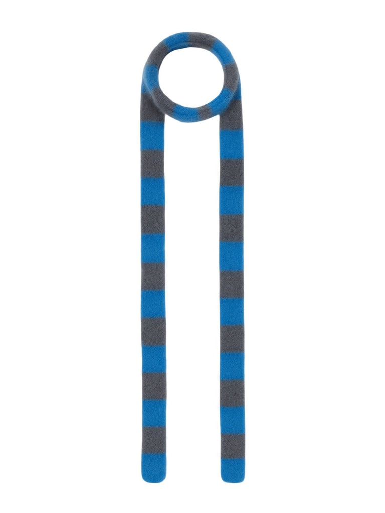 Écharpe fine rayée femme, écharpe douce et longue, écharpe hiver colorée, écharpe fine en nylon, écharpe chaude pour l'hiver, modèle Insy - Écharpe - Bleu et gris