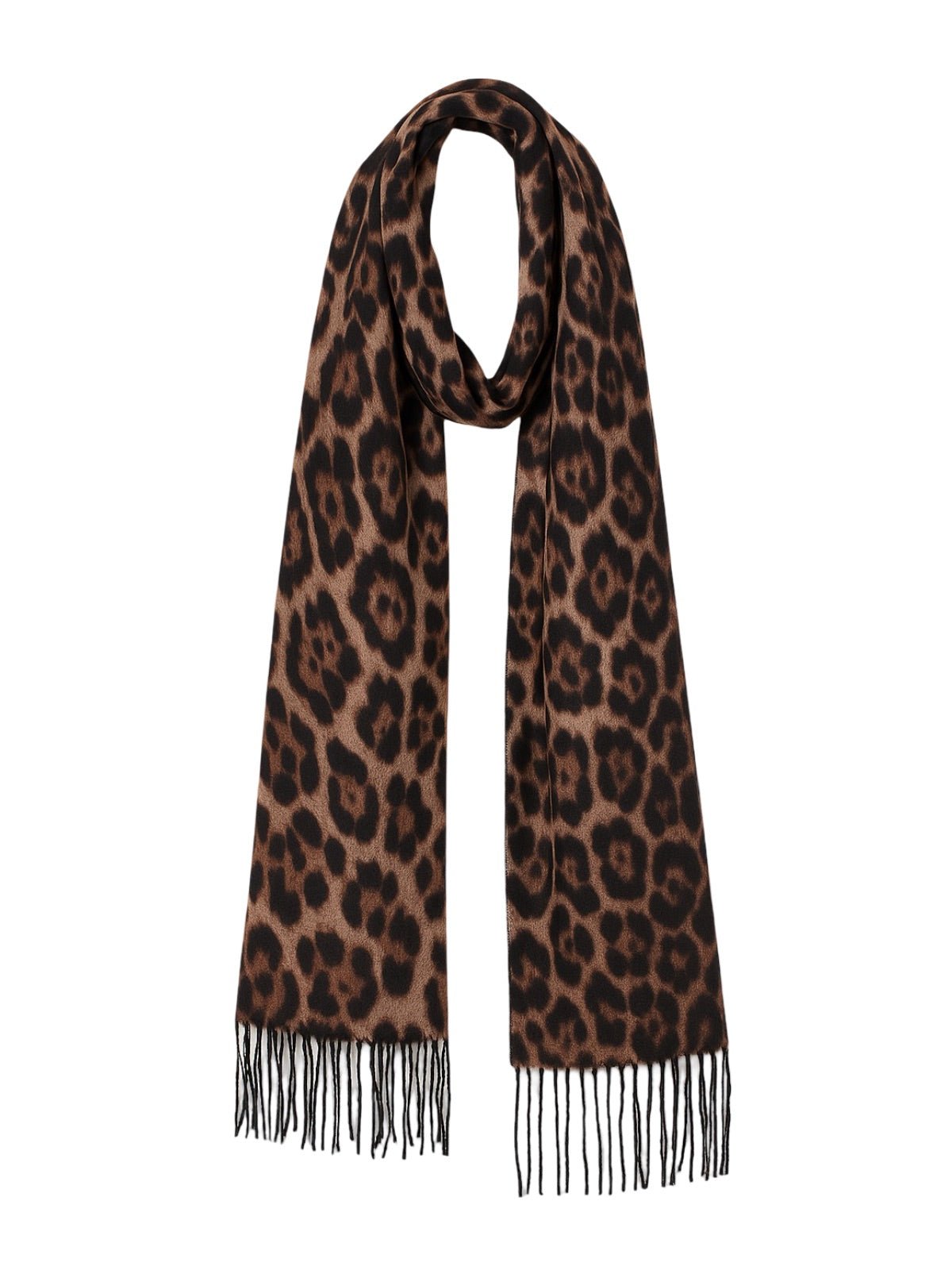 Écharpe léopard femme, douce et chaude, laine et éco - cachemire, grand format 180x70 cm, accessoire hiver chic, style audacieux et confortable, modèle Zorus - Écharpe - Beige