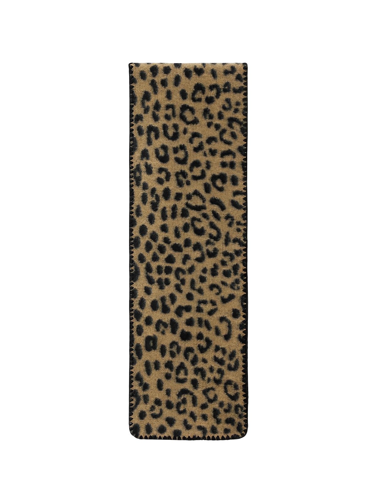 Écharpe léopard femme hiver, écharpe chaude douce longue, motif animalier tendance, accessoire mode automne, style chic et audacieux, modèle Stegma - Écharpe - Camel