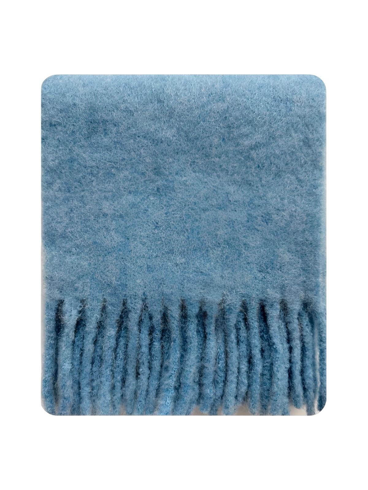 Sciarpa lunga da donna invernale, lana di alpaca morbida, sciarpa calda con frange, accessorio cocooning per l'inverno, sciarpa soffice tinta unita, modello Laorie