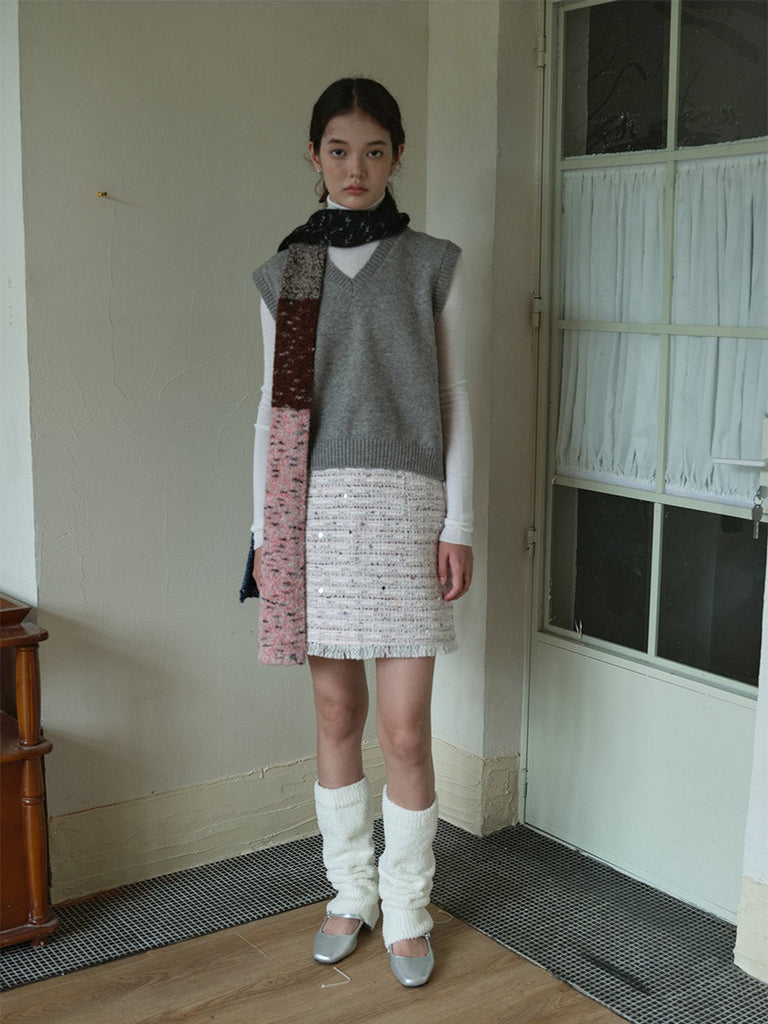 Écharpe longue patchwork, écharpe hiver femme, écharpe douce multicolore, écharpe tricotée chaude, écharpe à motifs colorés, modèle Récha - Écharpe - Multicolore