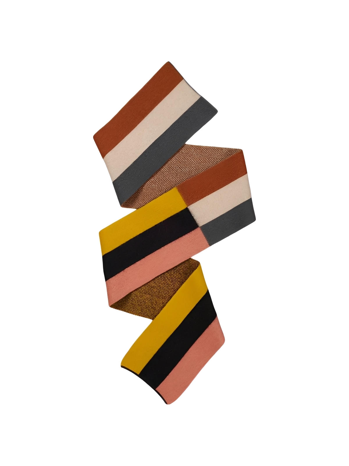 Sciarpa lunga a righe multicolore, lana soffice e morbida, calda e leggera, maglia fine per l'inverno, accessori moda colorati, modello Nadum