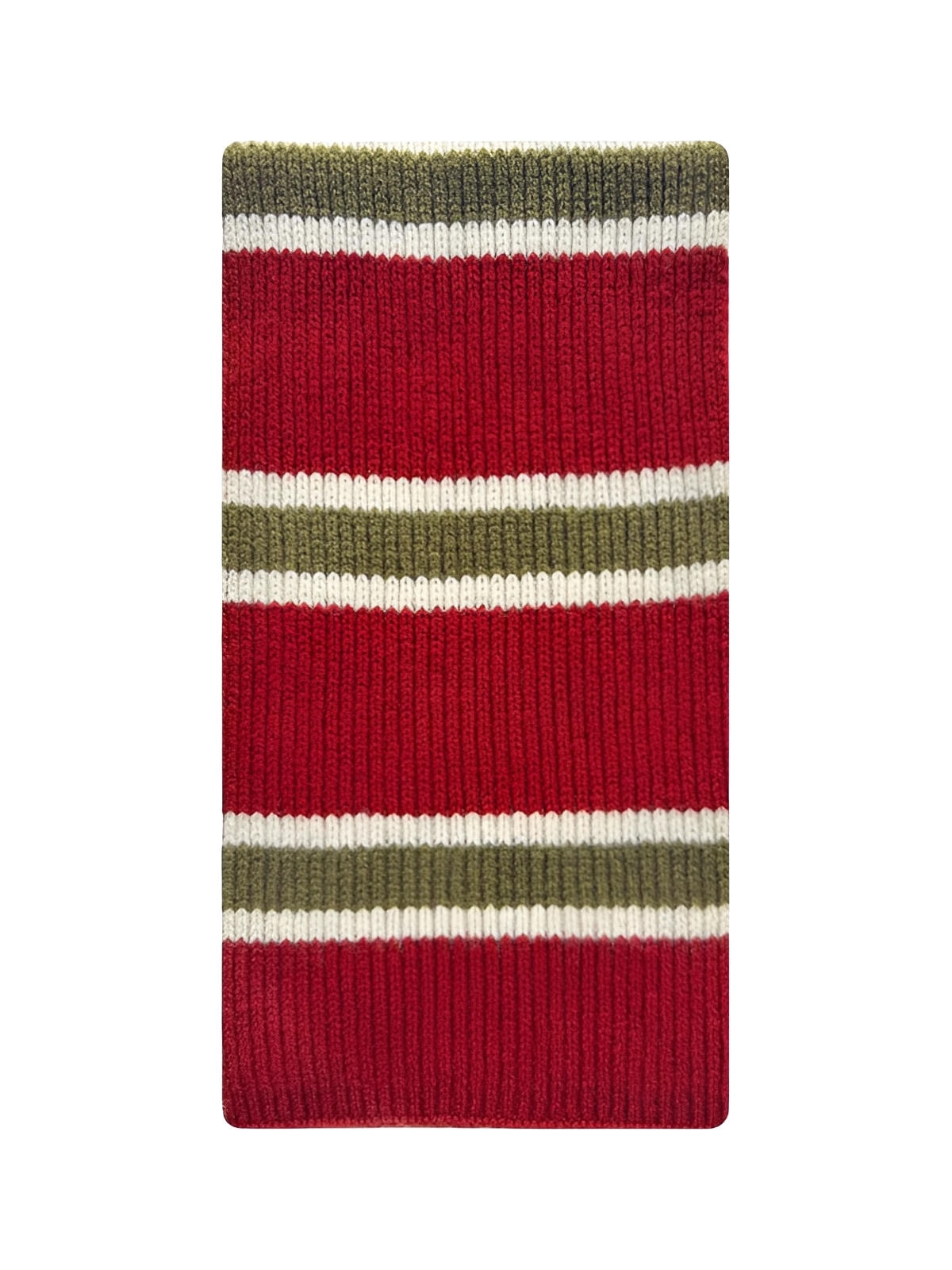 Sciarpa a righe invernale da donna, lana morbida e calda, motivo a larghe righe, lavorata a maglia grossa, stile vintage grafico, modello Zodia