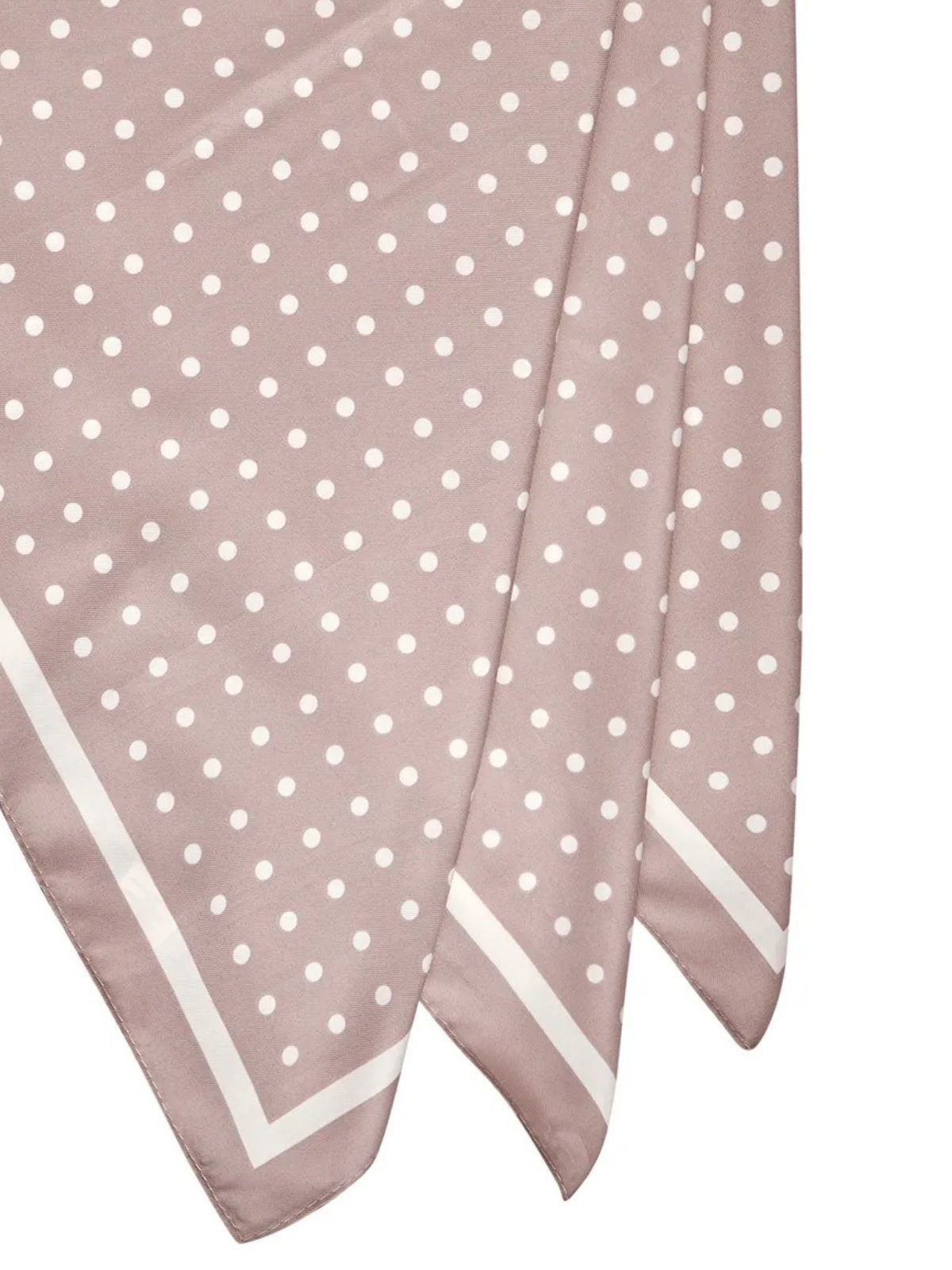 Foulard femme aspect soie, carré à pois, accessoire cheveux noué, châle léger printemps, foulard cou soyeux, modèle Kristina - Écharpe - Beige