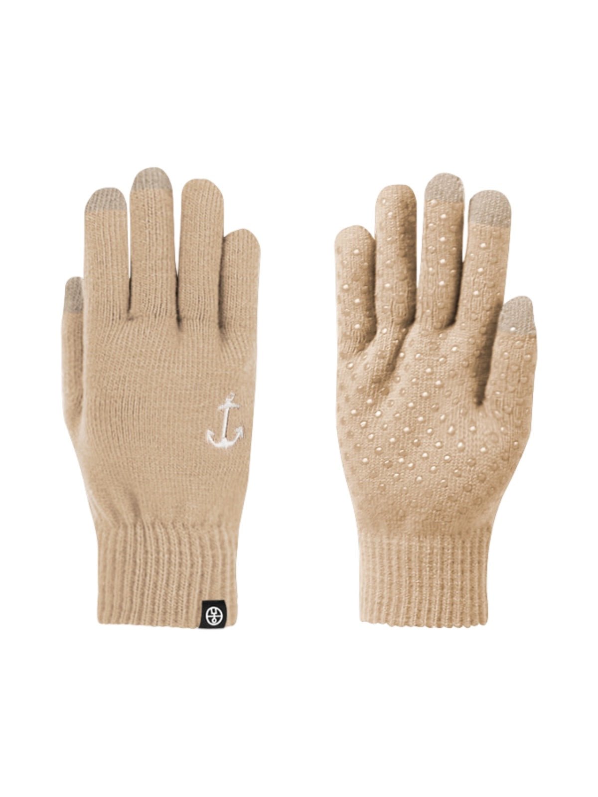 Gant hiver tactile, protection thermique main, accessoires ski antidérapants, doublure chaude, broderie discrète, modèle Loki - Gants - Beige