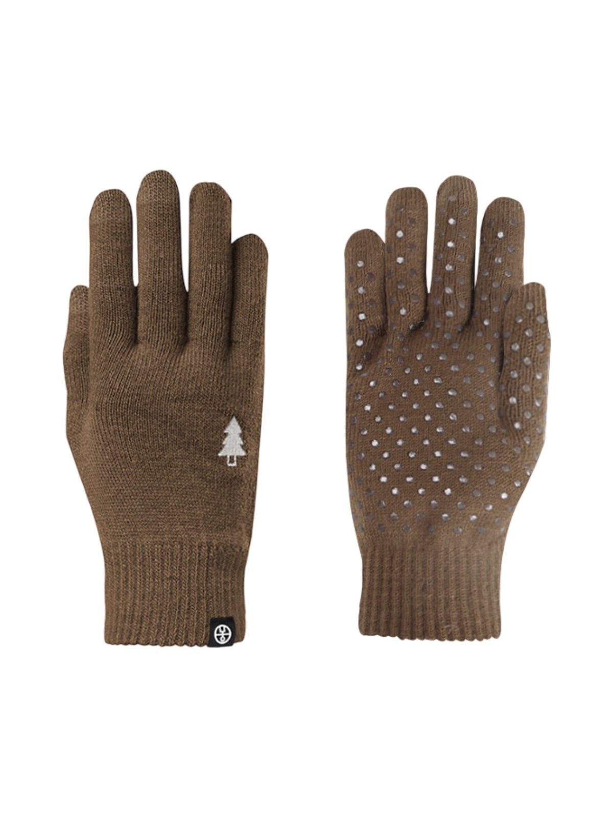 Gant hiver tactile, protection thermique main, accessoires ski antidérapants, doublure chaude, broderie discrète, modèle Loki - Gants - Marron