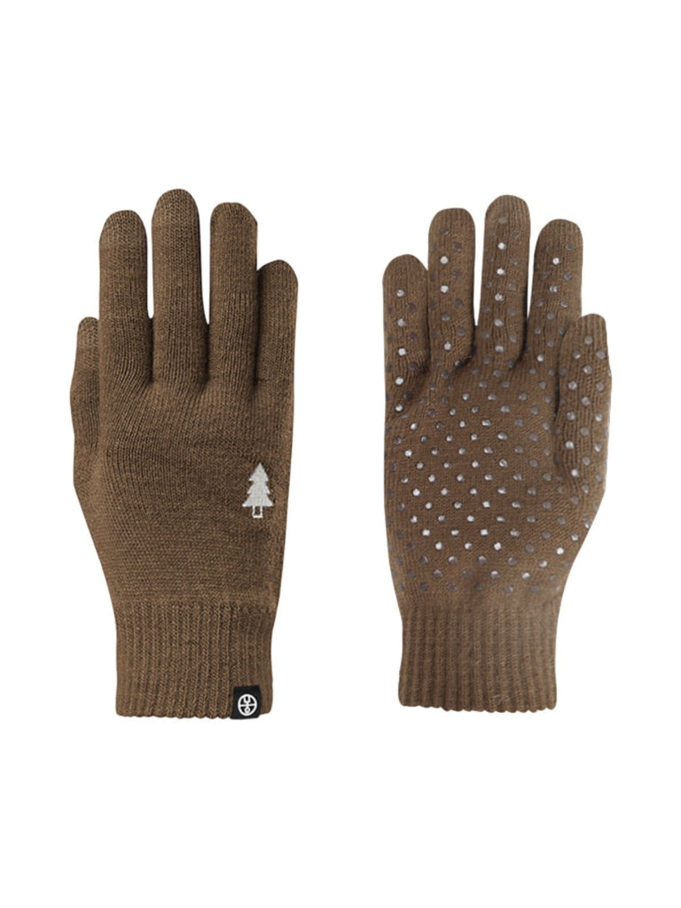Gant hiver tactile, protection thermique main, accessoires ski antidérapants, doublure chaude, broderie discrète, modèle Loki - Gants - Marron