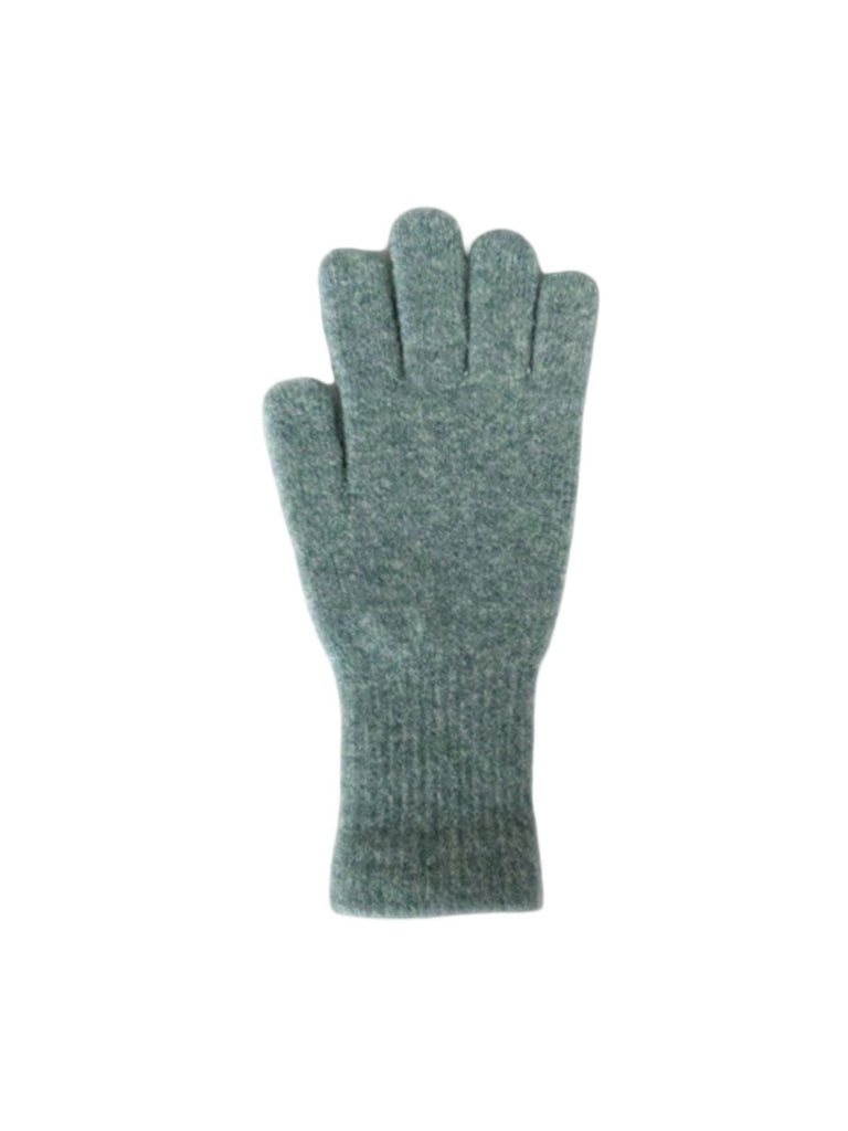 Gants en maille douce, gants hiver femme, gants longs tricotés, gants chauds doux au toucher, gants colorés unis, gants tactiles laine mélangée, modèle Kinz - Écharpe - Turquoise