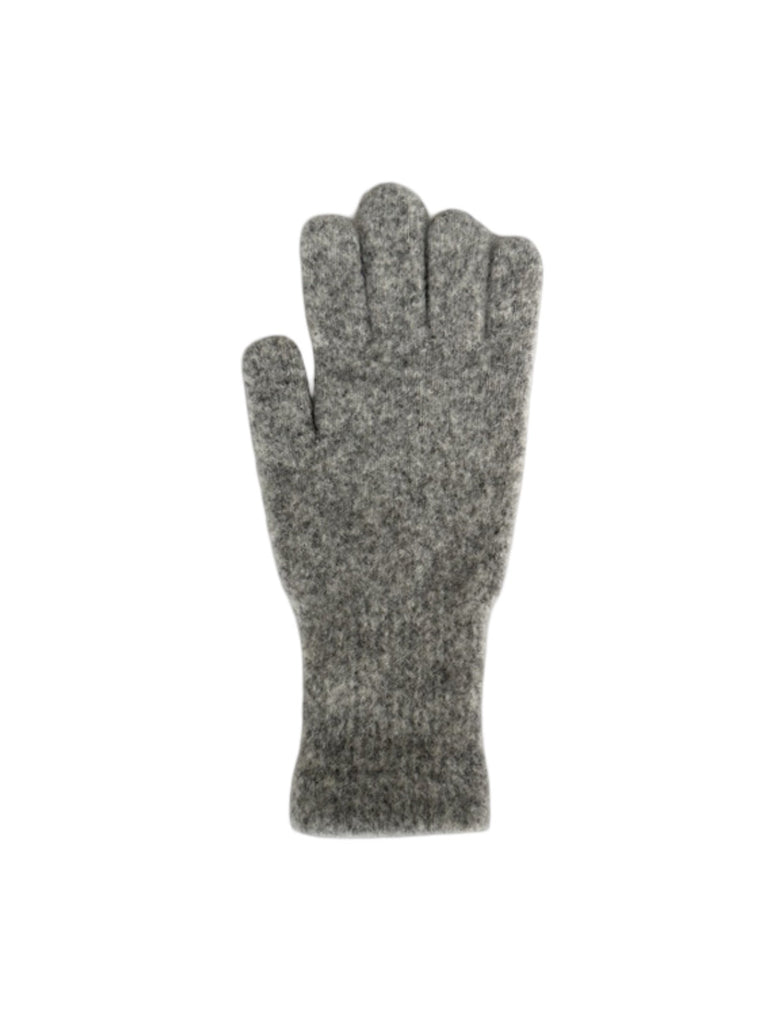 Gants en maille douce, gants hiver femme, gants longs tricotés, gants chauds doux au toucher, gants colorés unis, gants tactiles laine mélangée, modèle Kinz - Écharpe - Gris